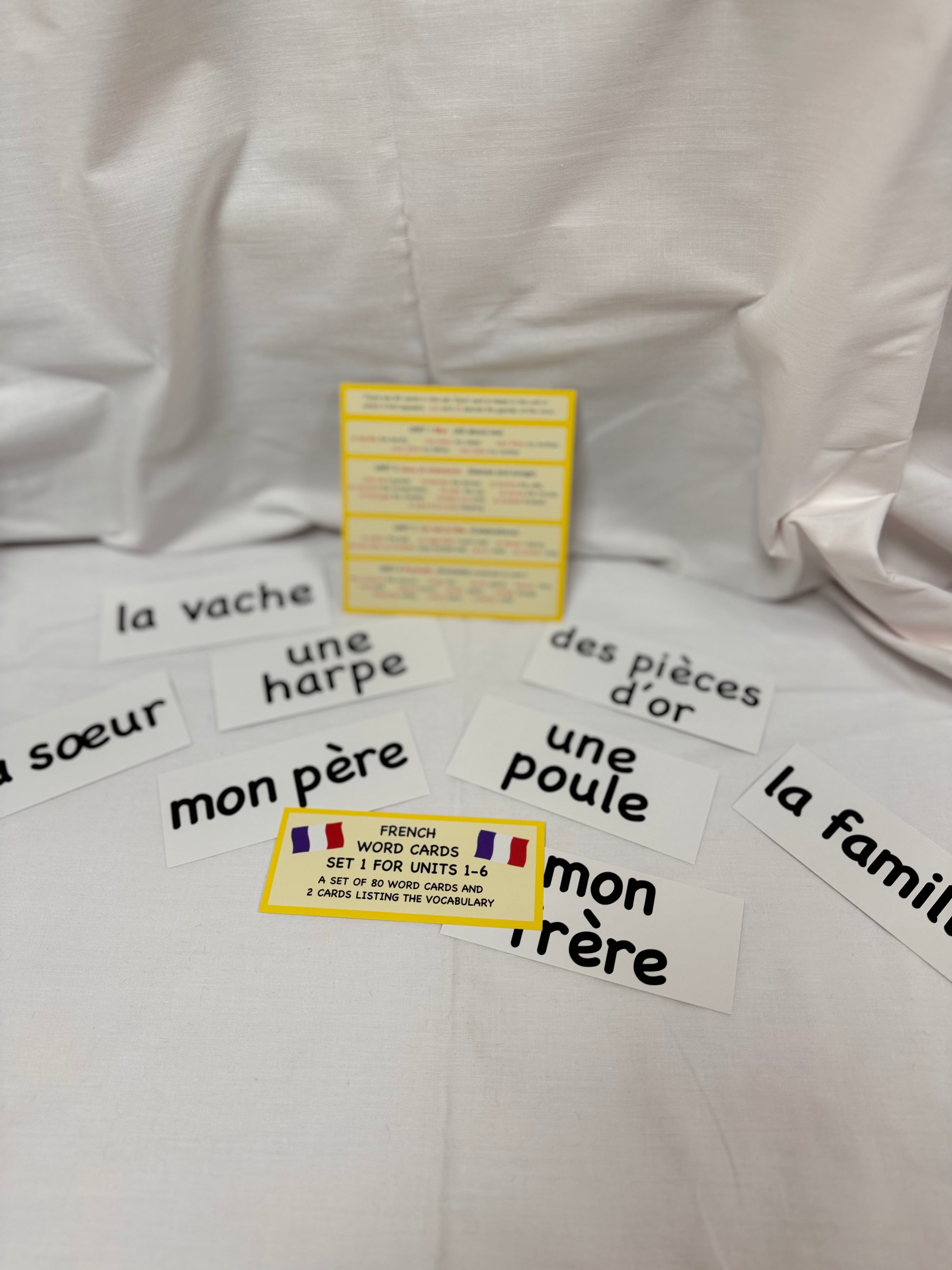 French Word Cards