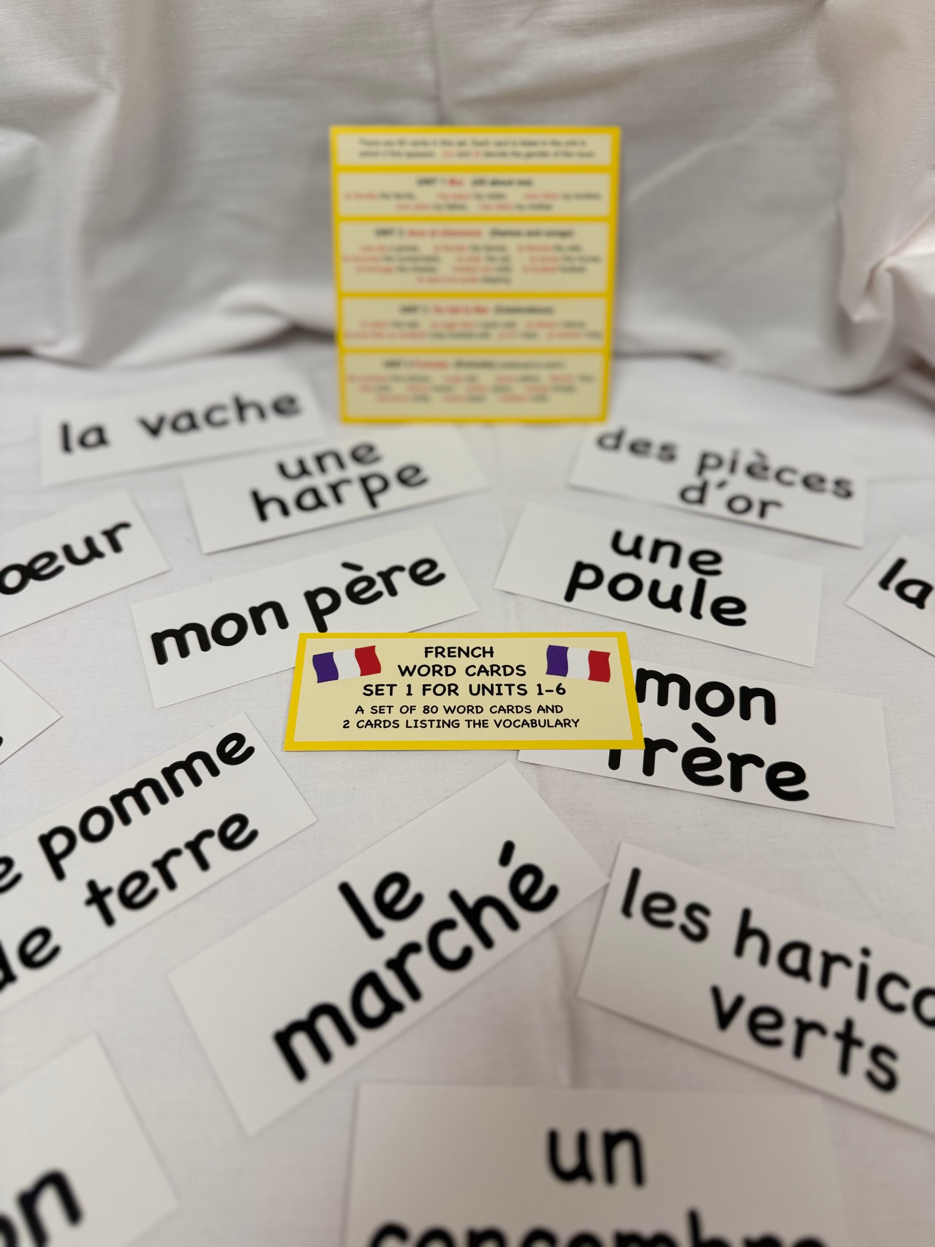 French Word Cards