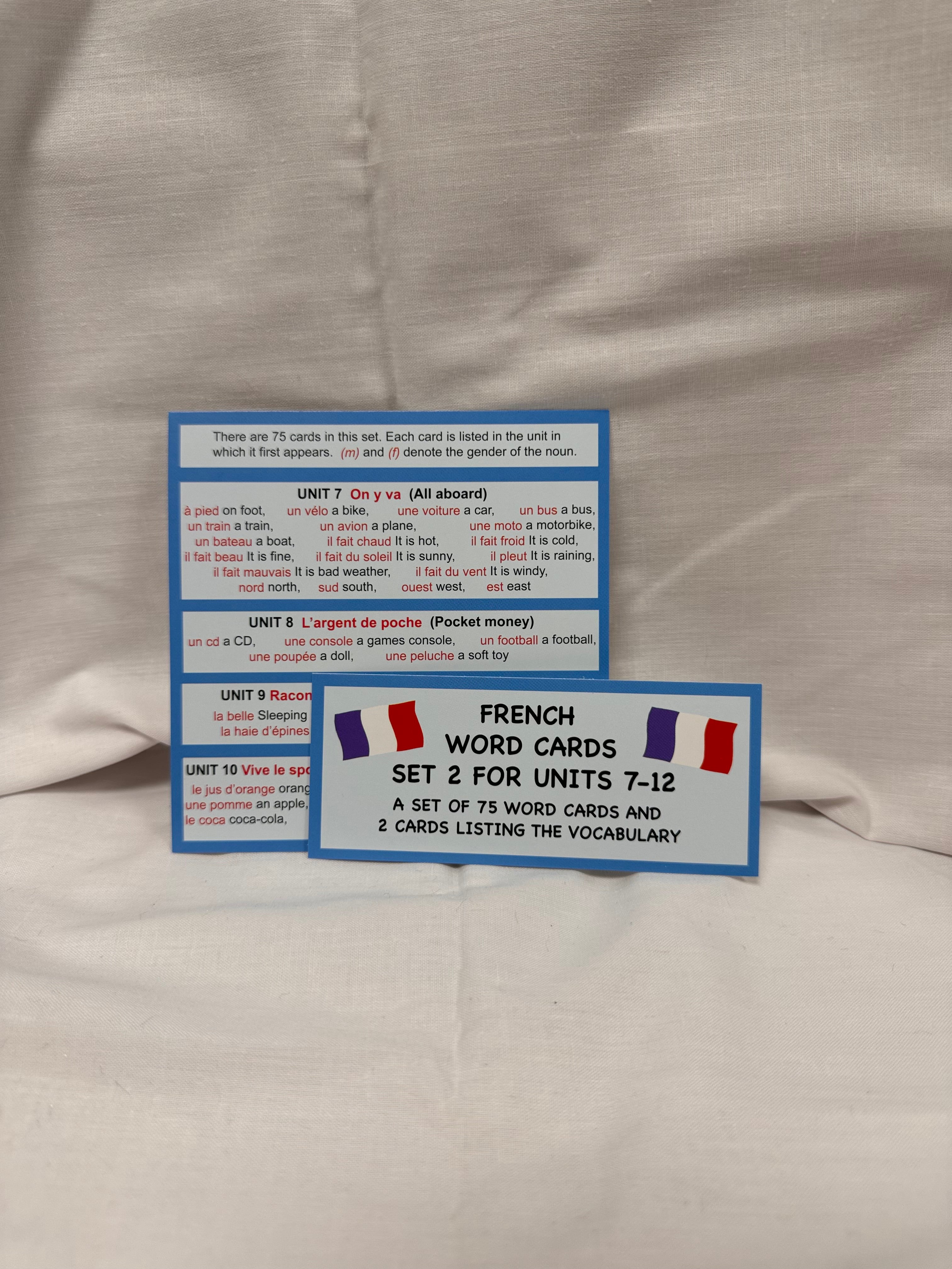 French Word Cards