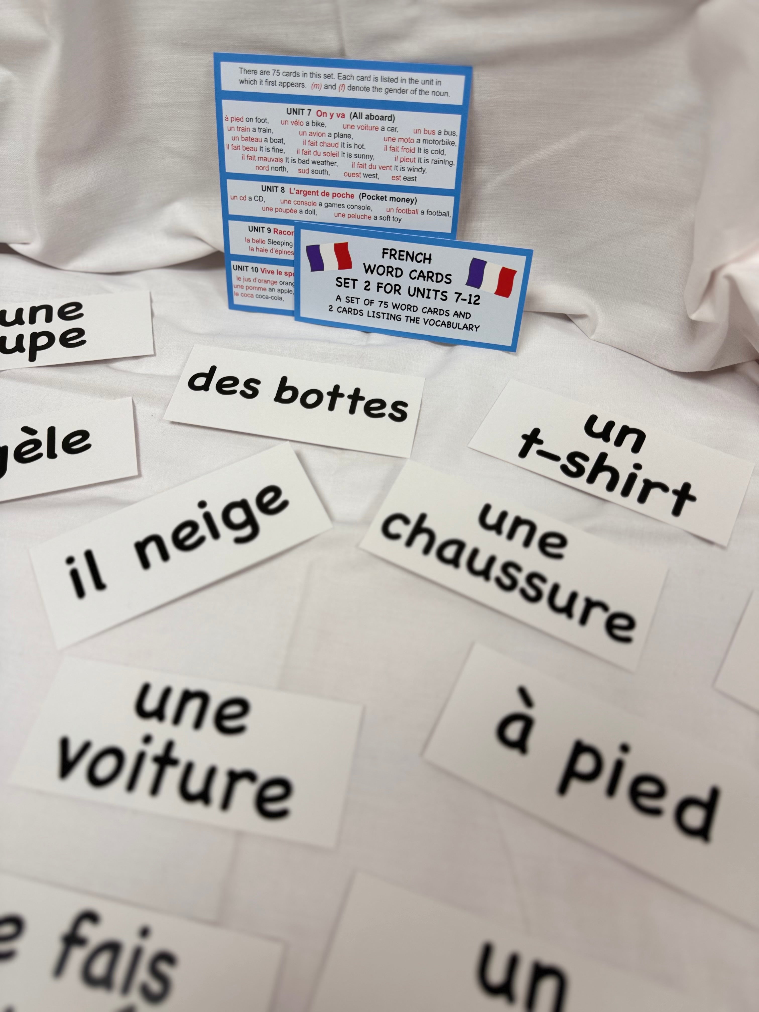 French Word Cards