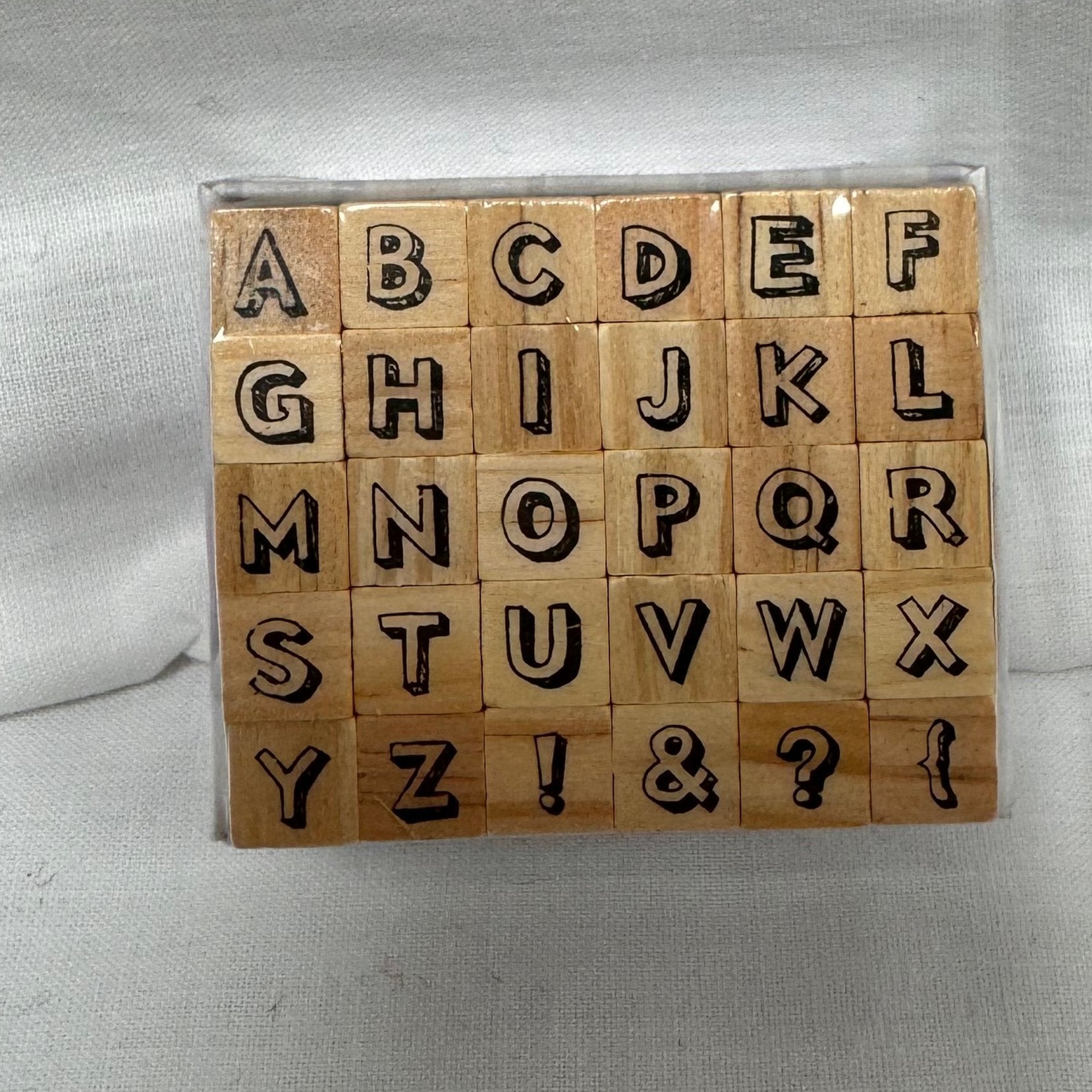 Dovecraft Wooden Alphabet Stamps - 30 Stamps