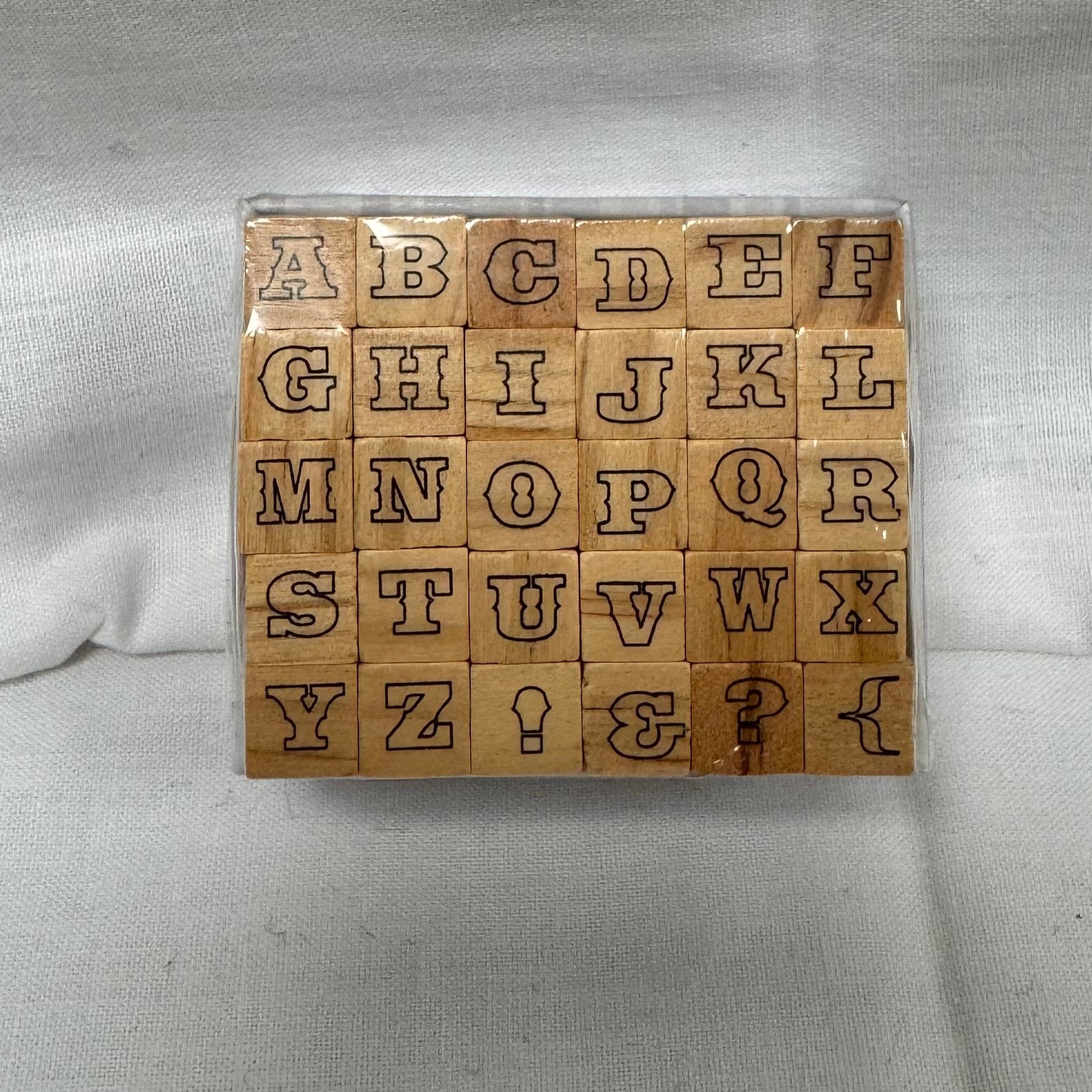 Dovecraft Wooden Alphabet Stamps - 30 Stamps