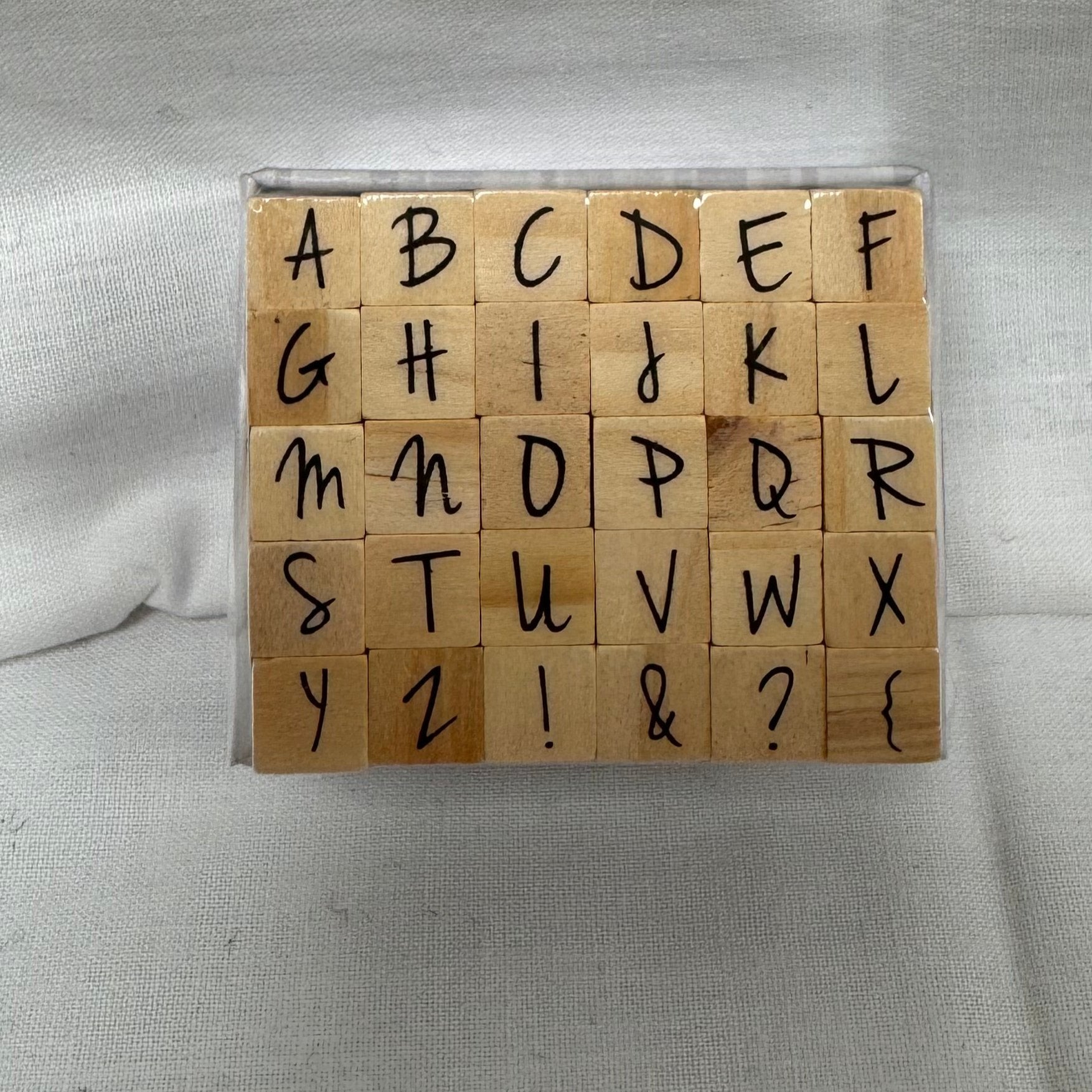 Dovecraft Wooden Alphabet Stamps - 30 Stamps