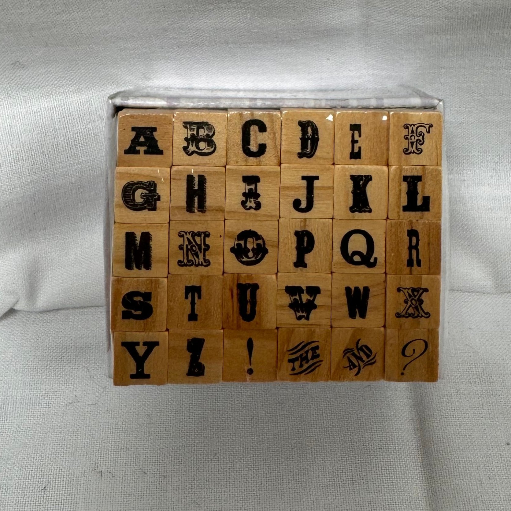 Dovecraft Wooden Alphabet Stamps - 30 Stamps