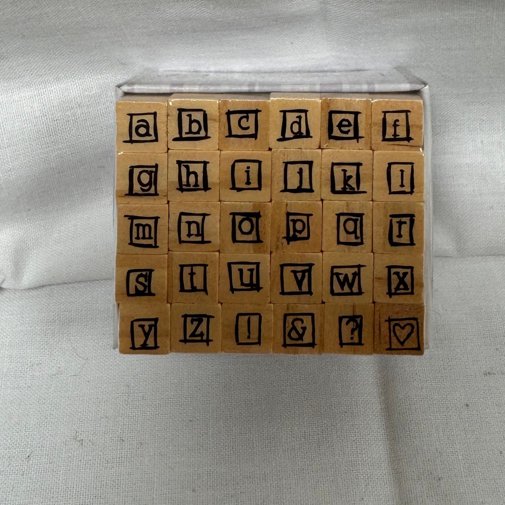 Dovecraft Wooden Alphabet Stamps - 30 Stamps