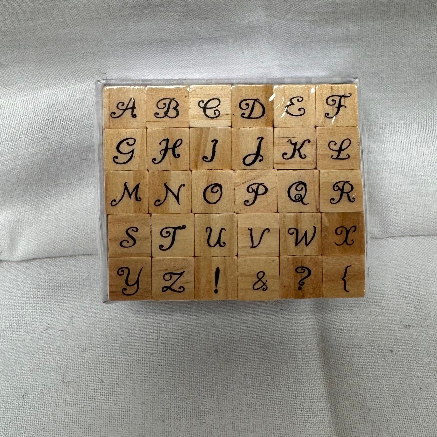 Dovecraft Wooden Alphabet Stamps - 30 Stamps