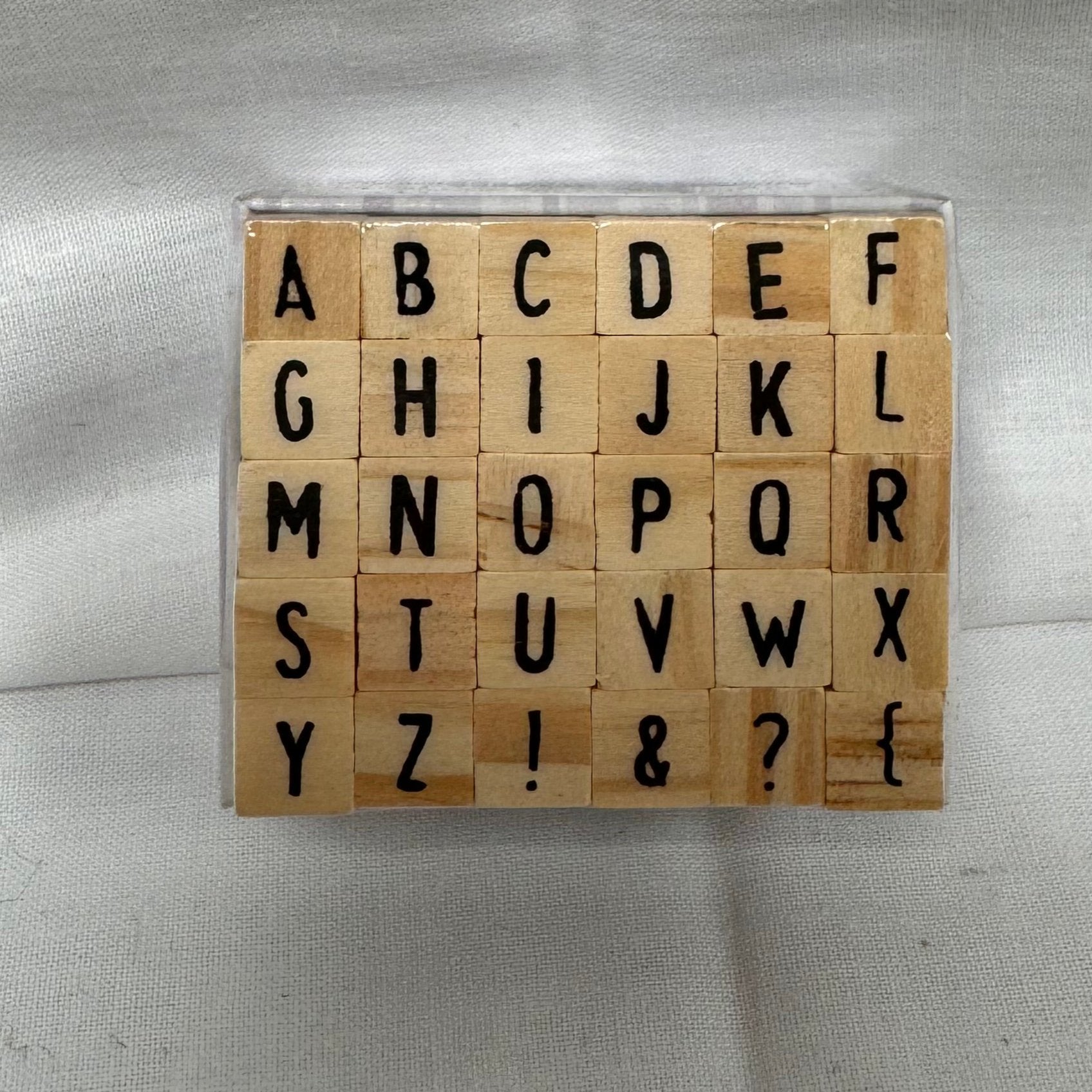 Dovecraft Wooden Alphabet Stamps - 30 Stamps