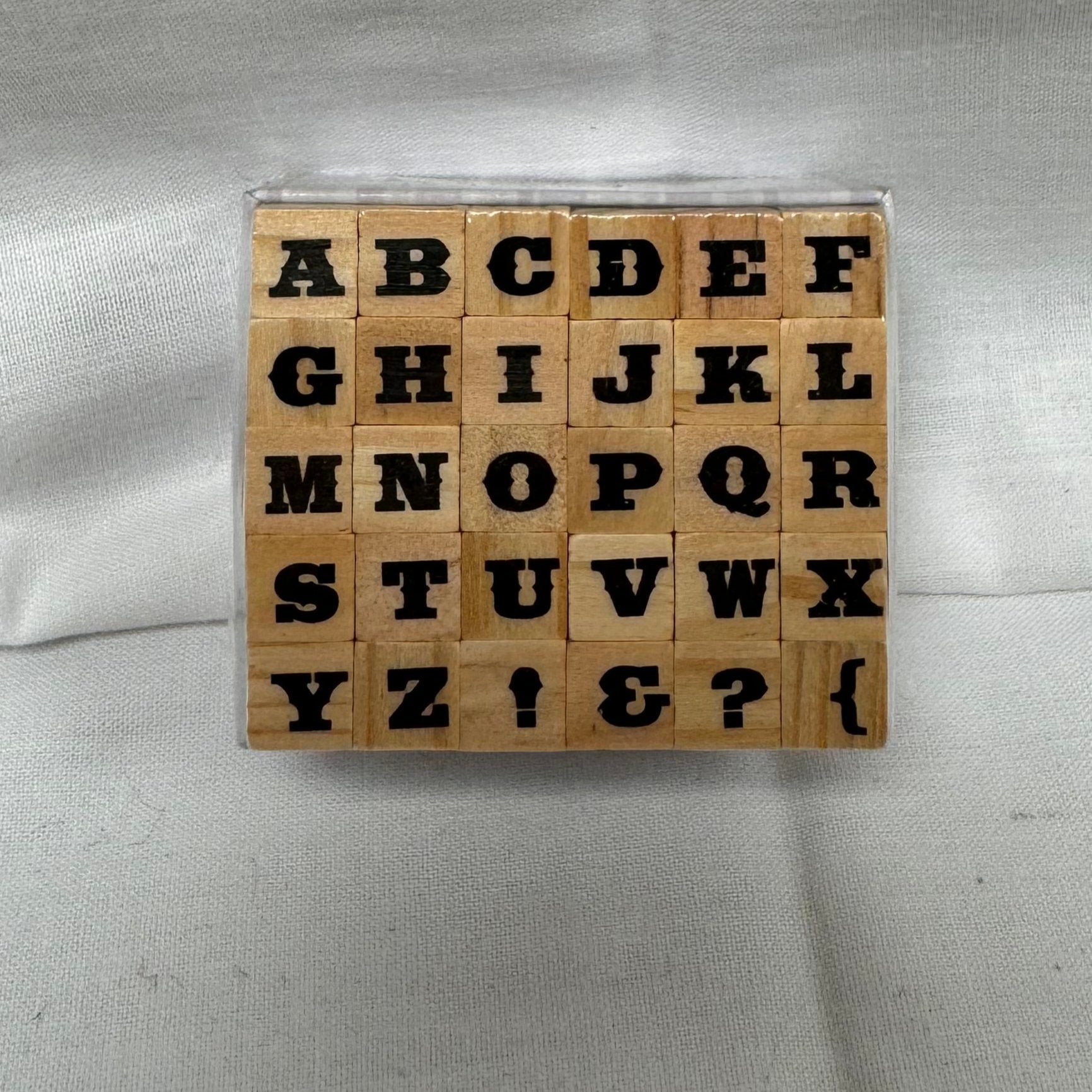 Dovecraft Wooden Alphabet Stamps - 30 Stamps