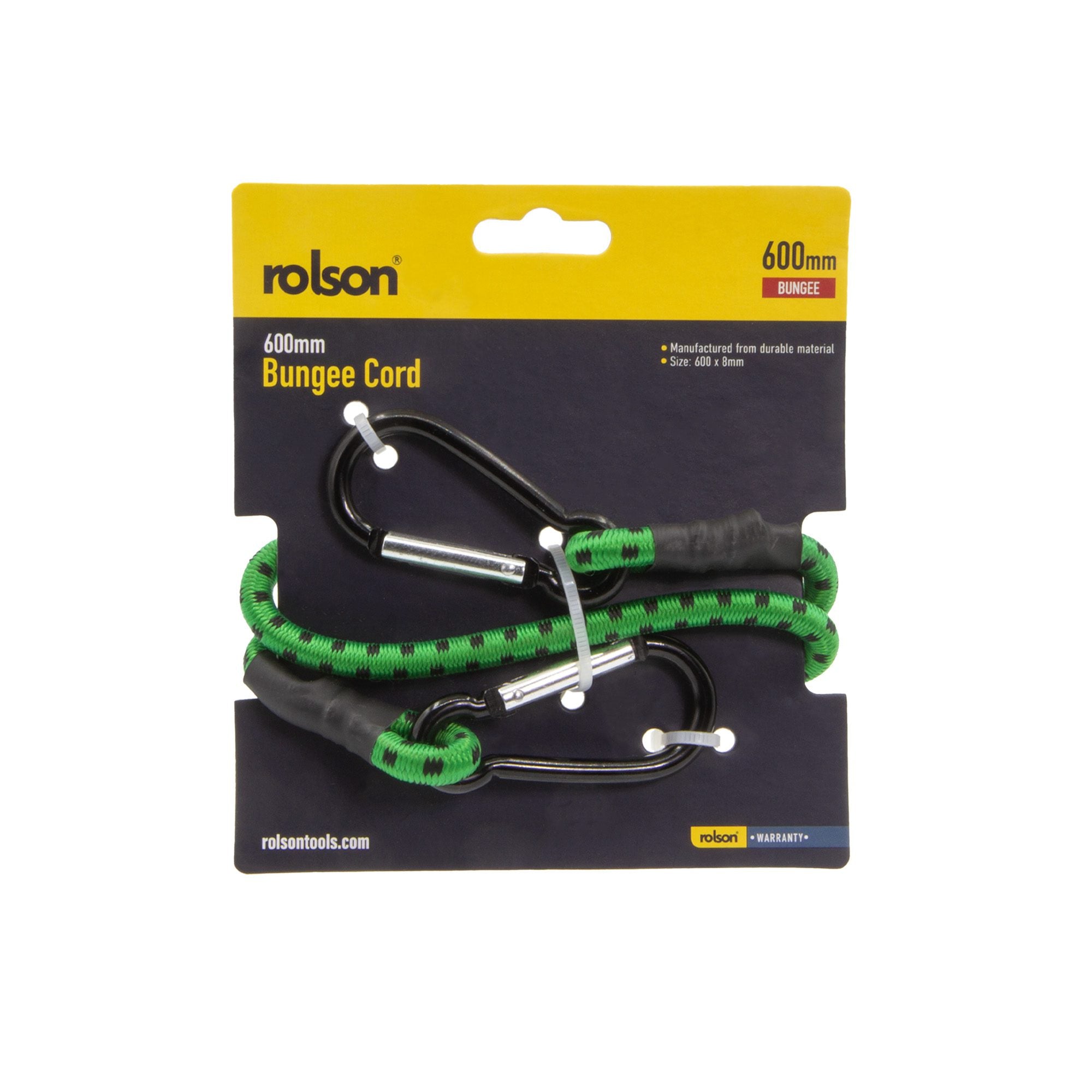 Rolson 600mm Bungee Cord with Snap Hooks