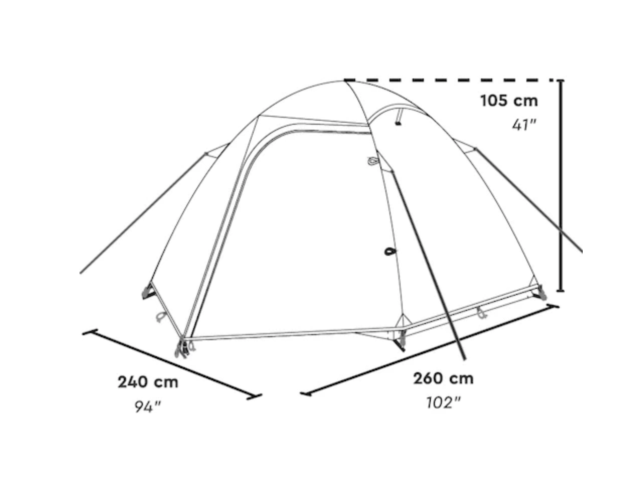 Tambu Binodana - 2 Person Trekking Dome Tent - 52% OFF