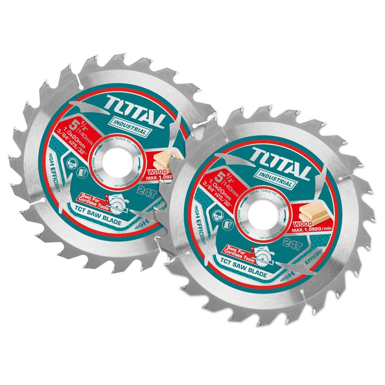 Total Ultra Thin TCT Saw Blade Set - 140mm - TAC2331403