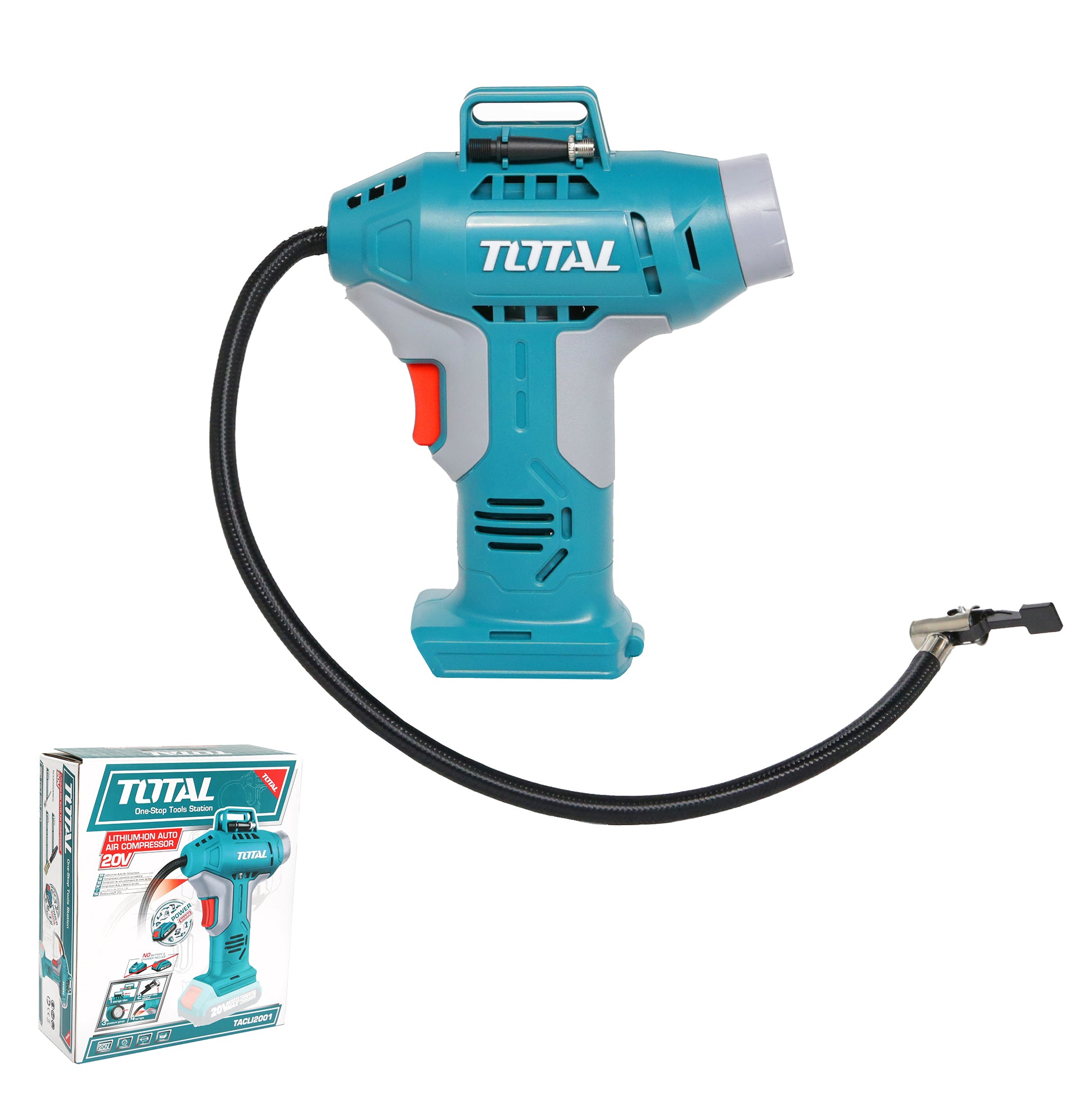 Total Li-Ion 20V Auto Air Compressor (Battery not included) - TACLI2001