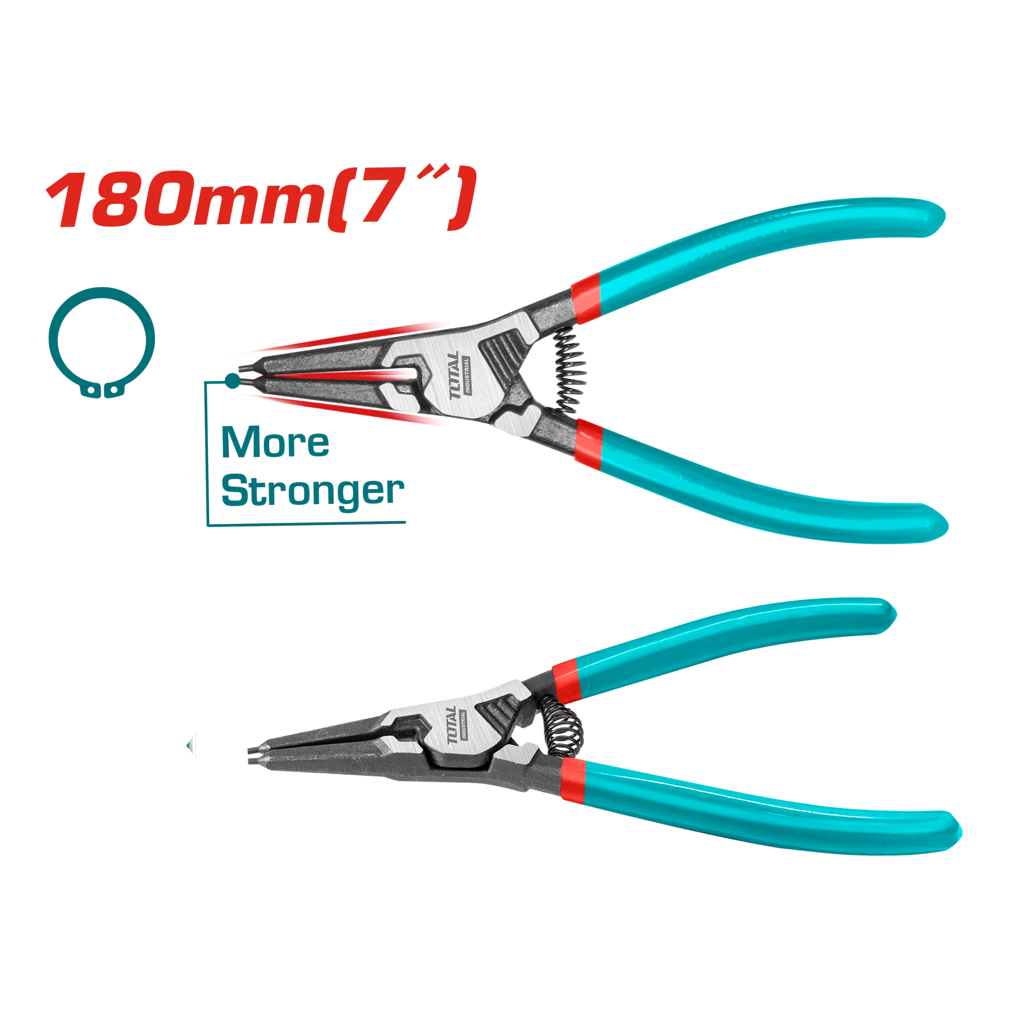 Total Circlip Pliers - Straight Head - 180mm - THTJ21801