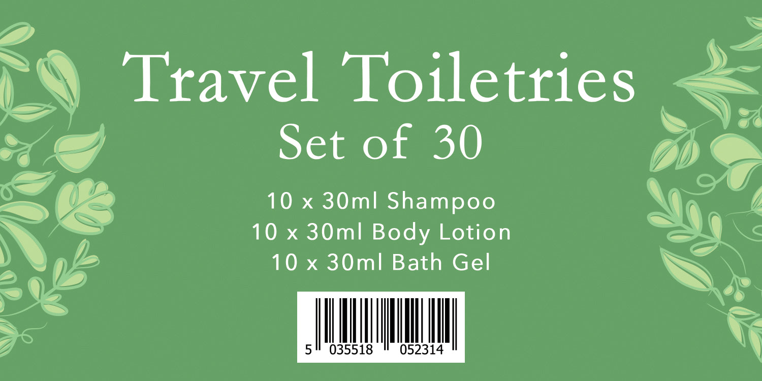 Travel Toiletries Collection - Set of 30