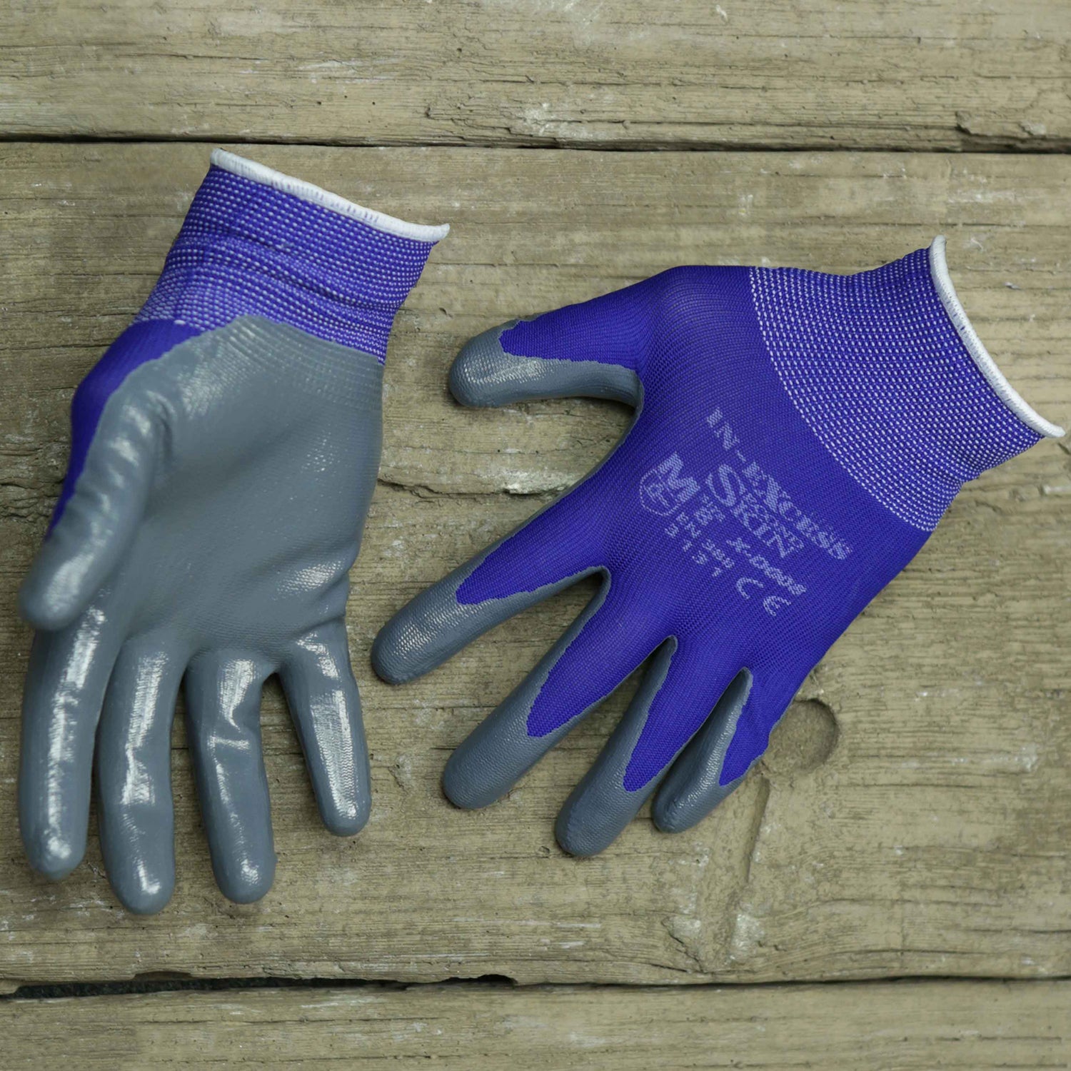 In-Excess Second Skin Multipurpose Gardening Anti-Slip Nitrile Gloves - Blue