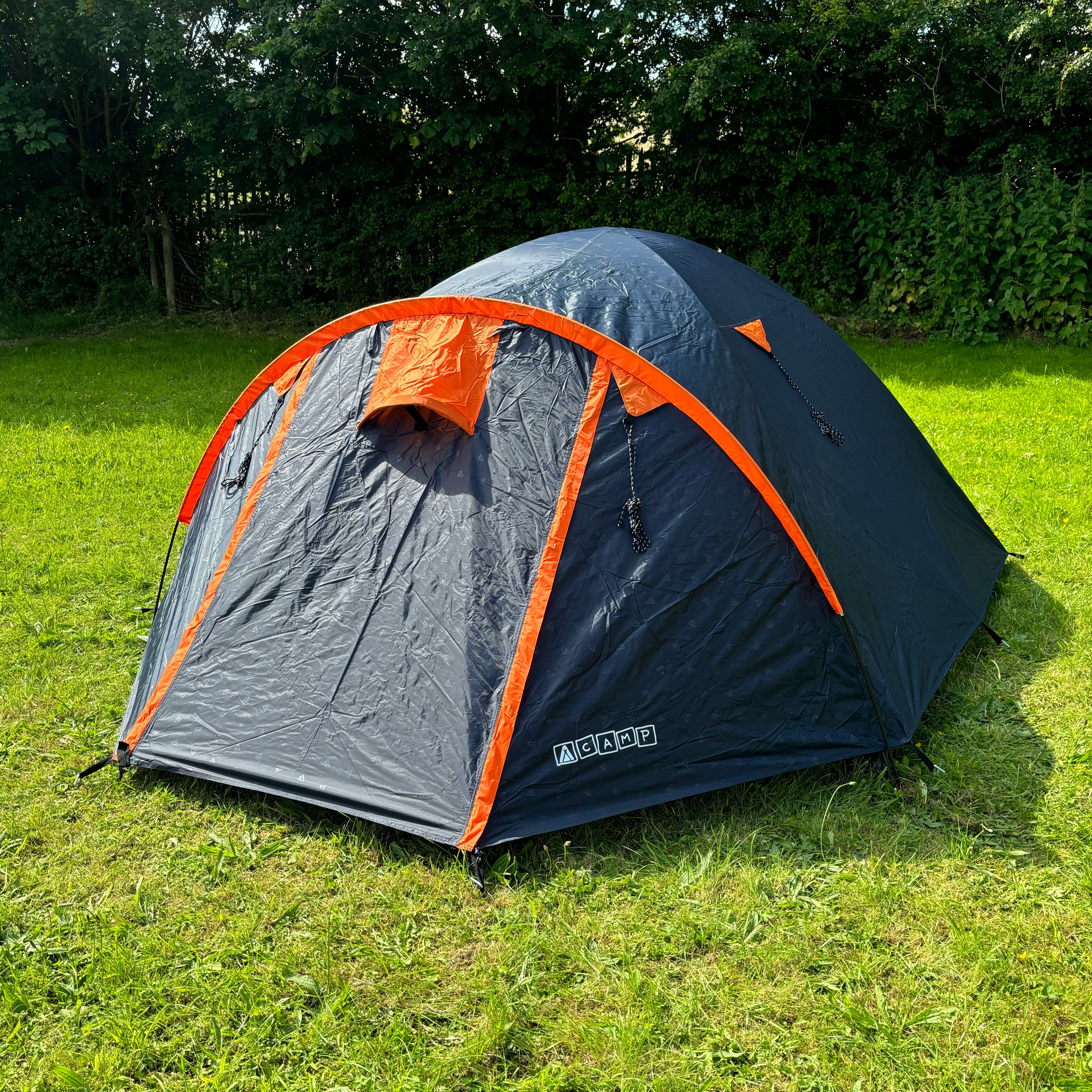 Tambu Acamp 3-4 Person Dome Tent - Dark Blue / Orange - 55% OFF