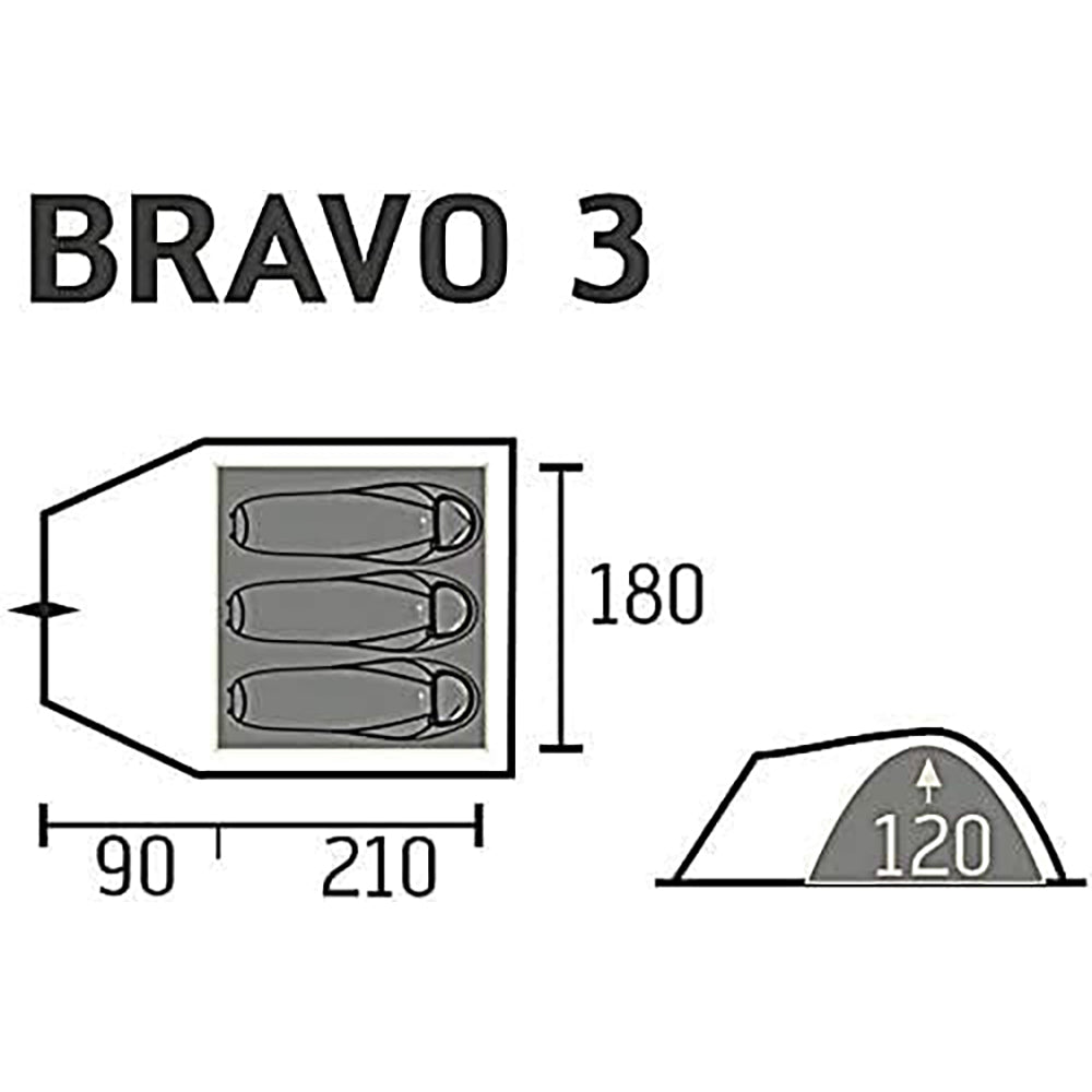 Portal Outdoor - Bravo 3 Person Green Tent - 50% OFF