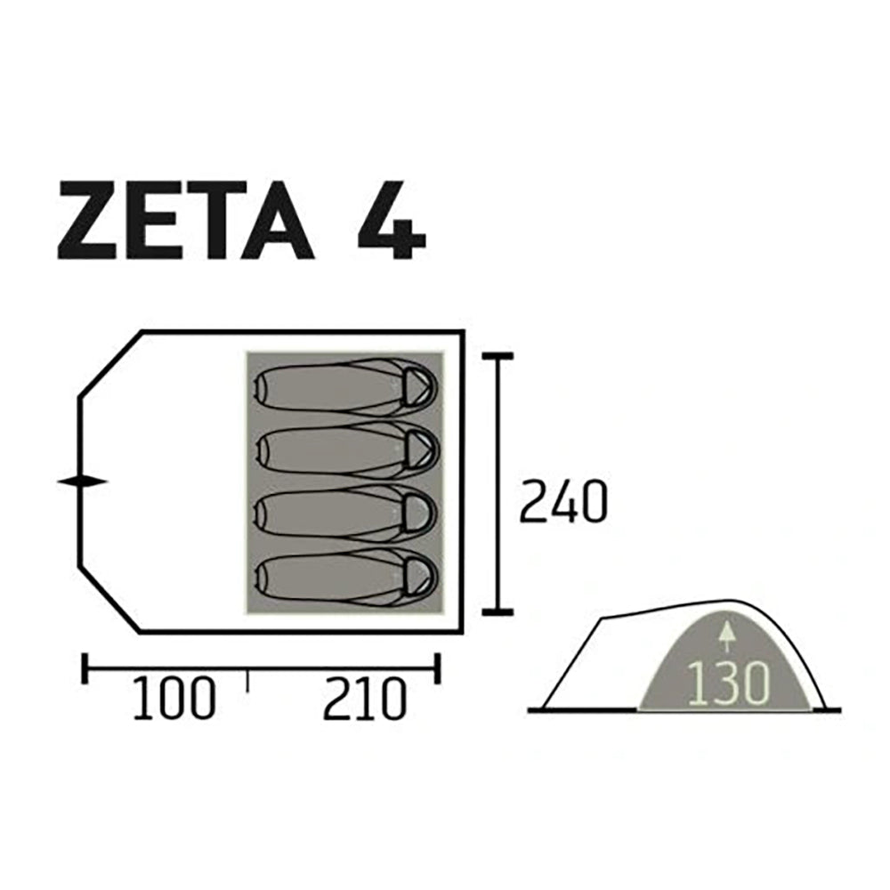 Portal Outdoor - Zeta 4 Person Green Tent - 56% OFF