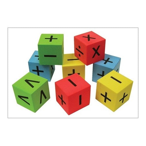 Silent Foam Maths Dice – Set of 8