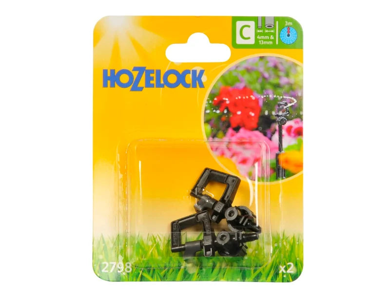 Hozelock 2798 Mini Sprinkler 360°  4mm & 13mm - Pack of 2