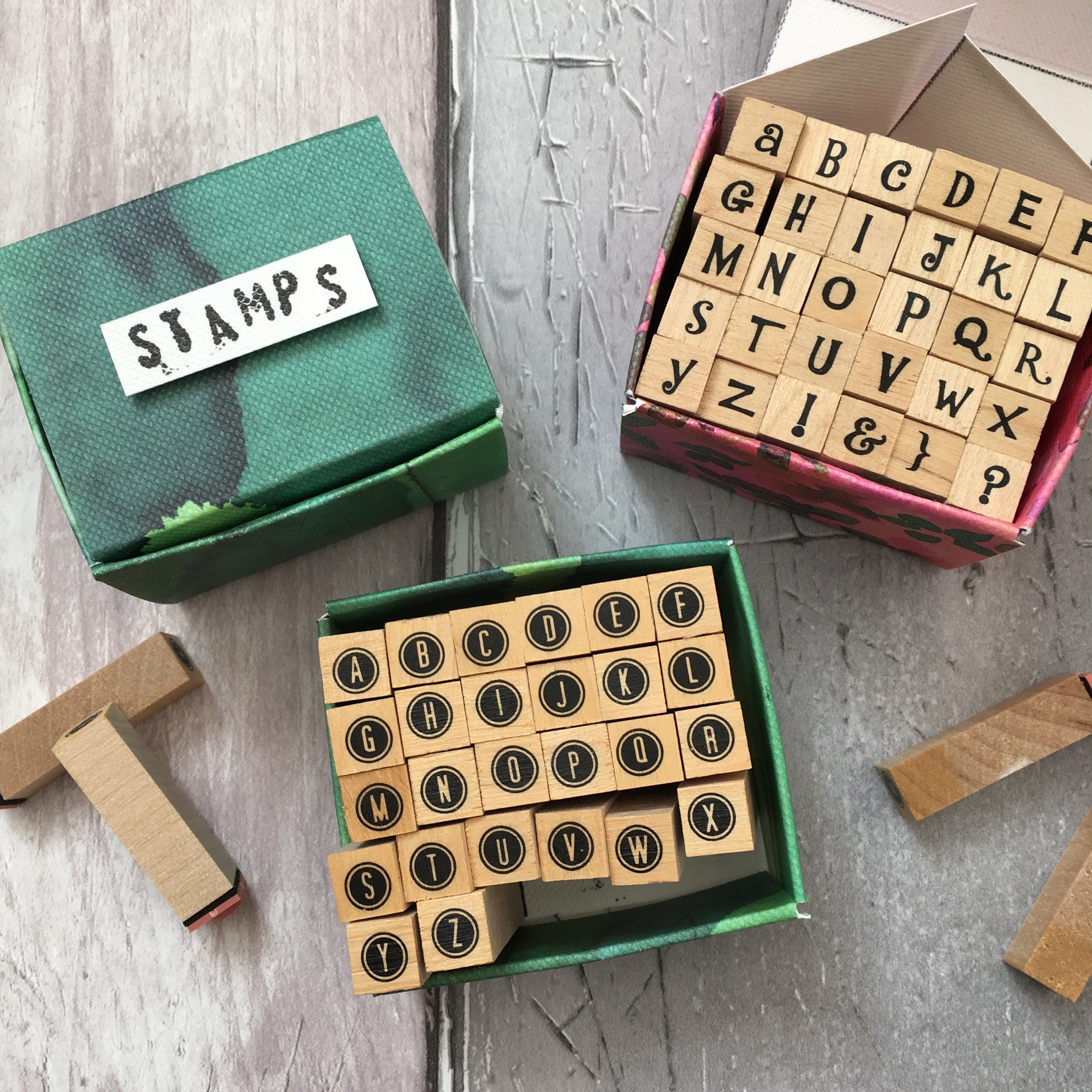 Dovecraft Wooden Alphabet Stamps - 30 Stamps