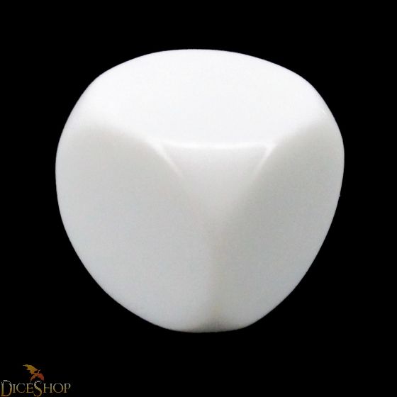 6 Sided Blank White Dice - 5pcs