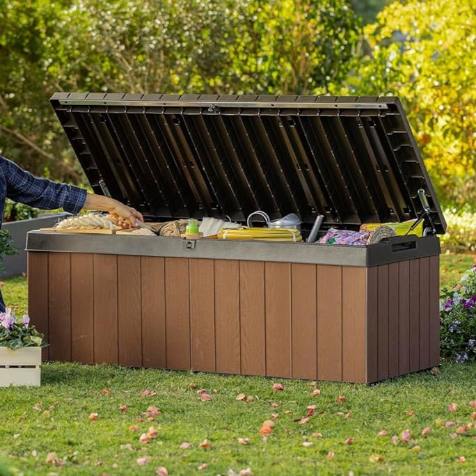 Keter Darwin Garden Deck Storage Box 380 Litres - Brown