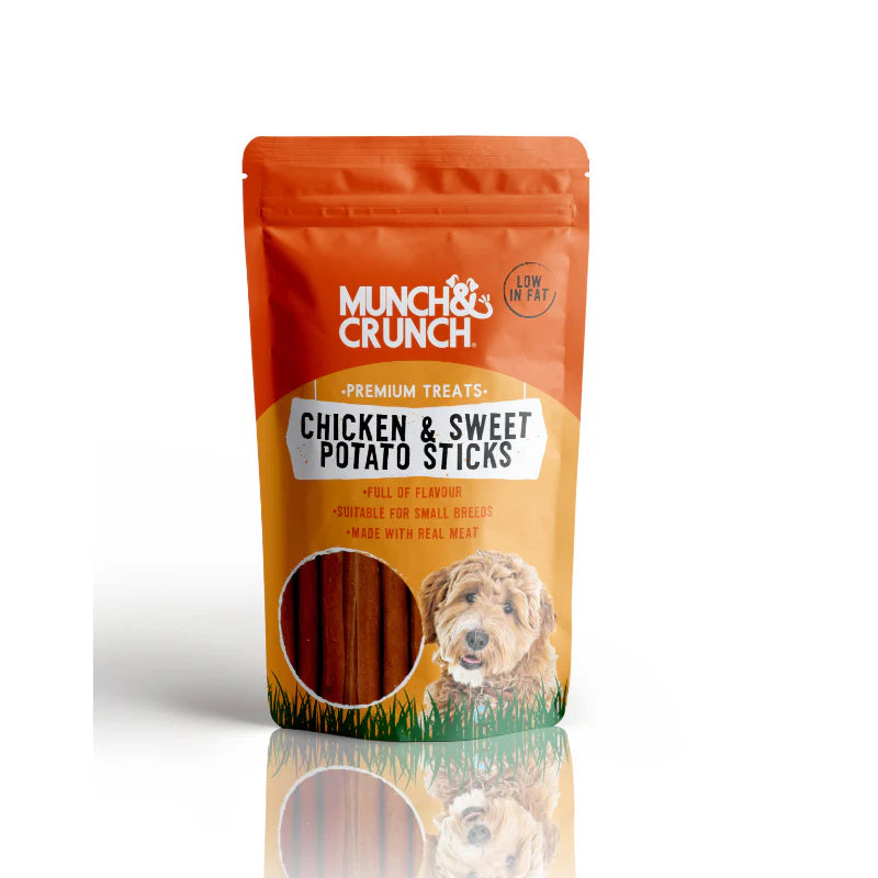 Munch Crunch Chicken Sweet Potato Sticks 70g Dog Treats