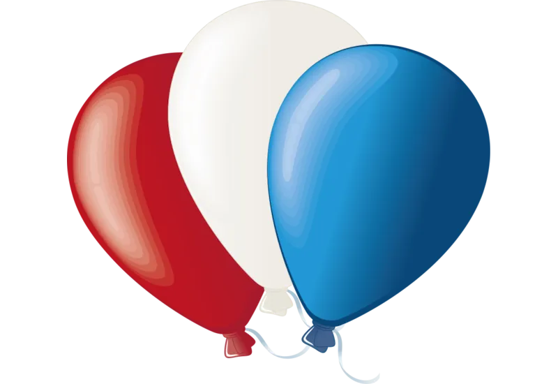 Fantasia pack of 20 12" Red/ White/Blue Balloons