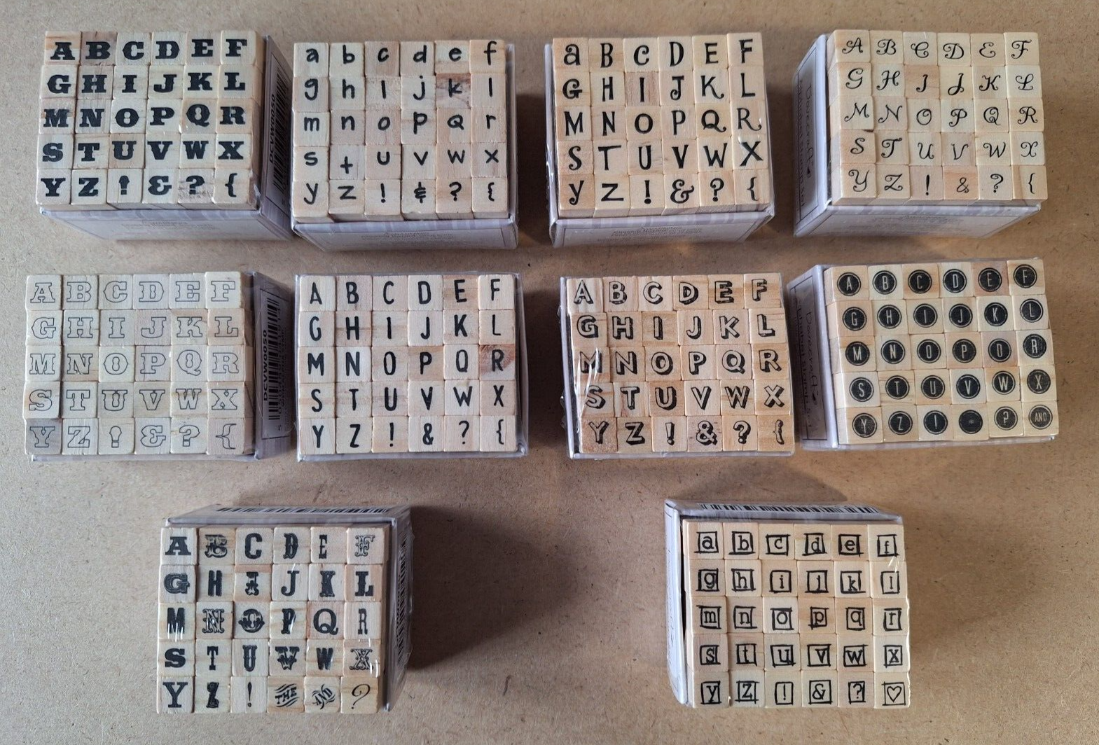 Dovecraft Wooden Alphabet Stamps - 30 Stamps