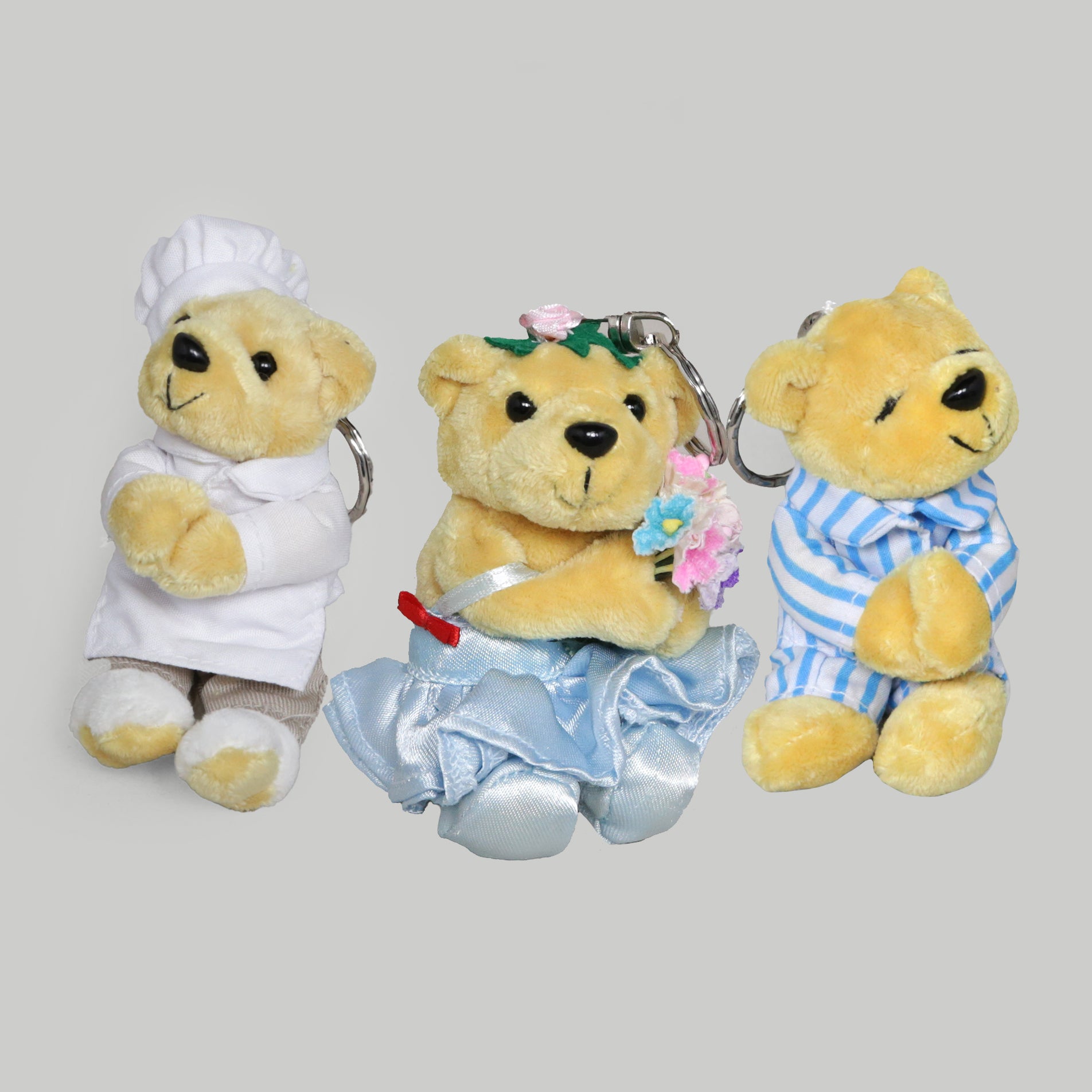 Teddy Bear Keyring - Various Designs Available