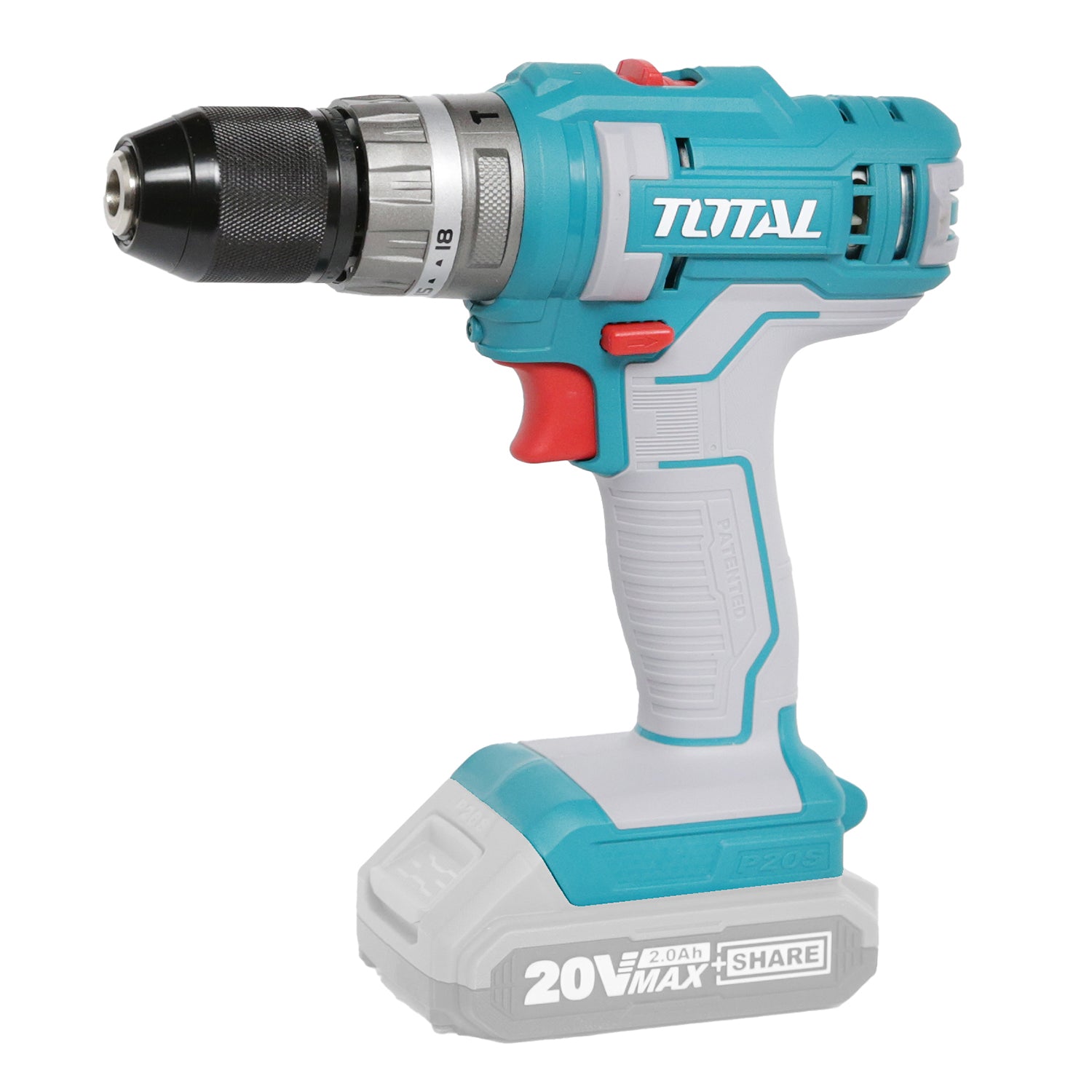 Total Li-Ion 20V Impact Drill (Battery not included) - TIDLI201455