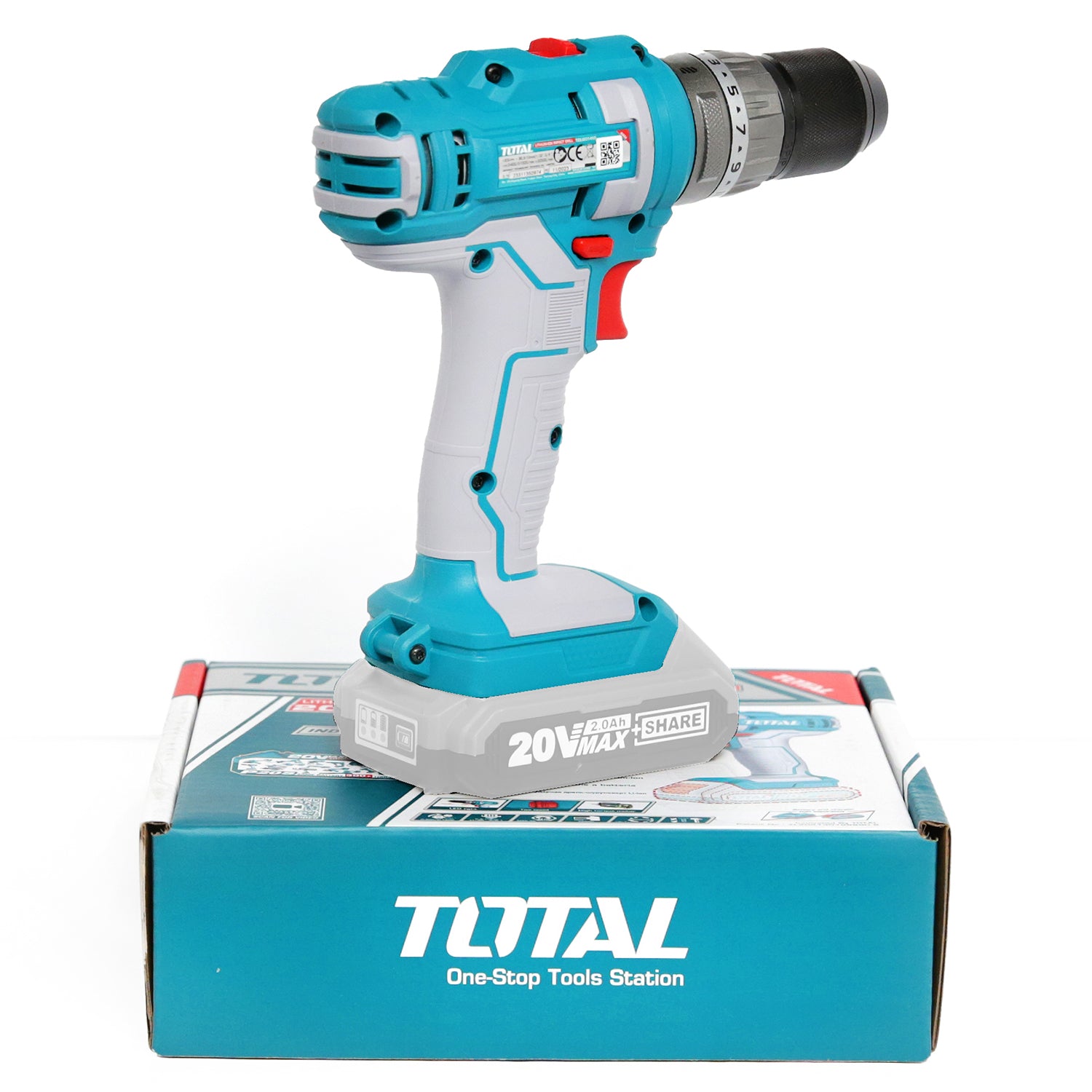 Total Li-Ion 20V Impact Drill (Battery not included) - TIDLI201455