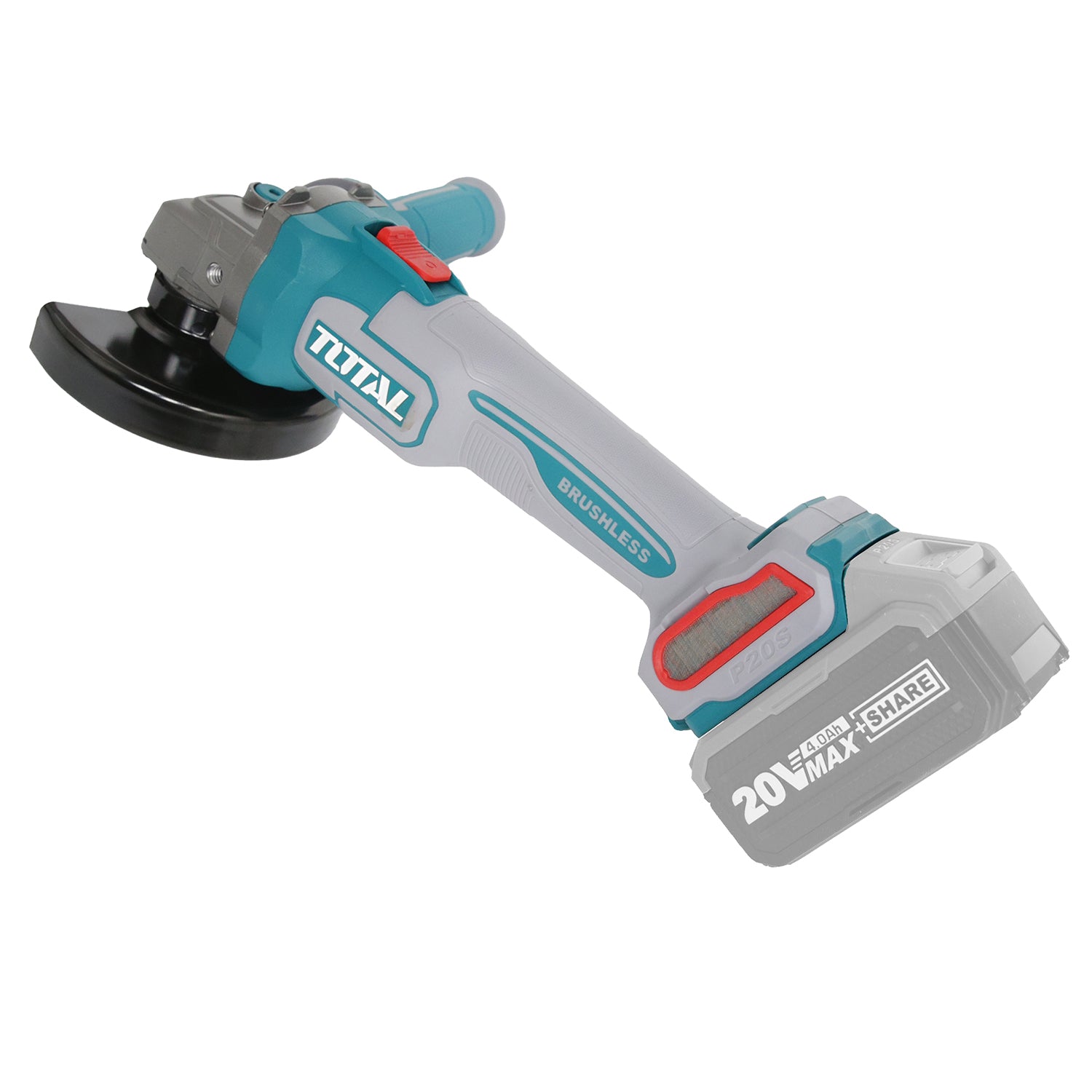 Total Li-Ion 20V Angle Grinder (Battery not included) - TAGLI21154