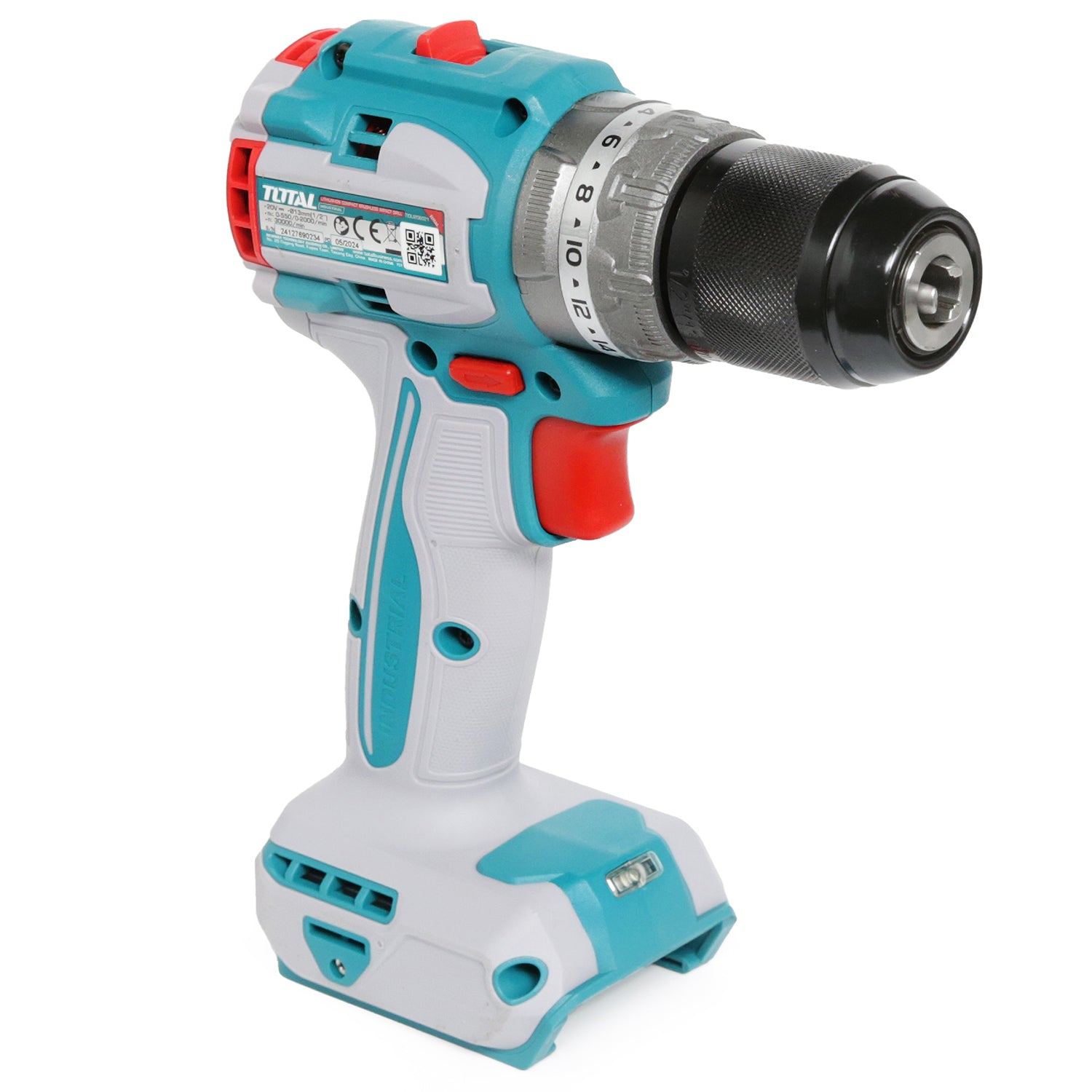 Total Li-Ion 20V Compact Brushless Impact Drill (with 2 x Batteries & Charger) - TIDLI20602E