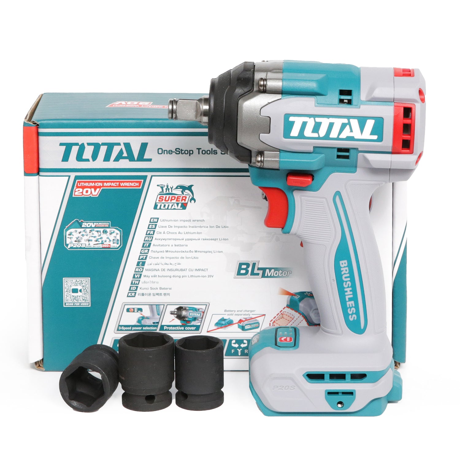 Total Li-Ion 20V Impact Wrench (Battery Not Included) - TIWLI20501