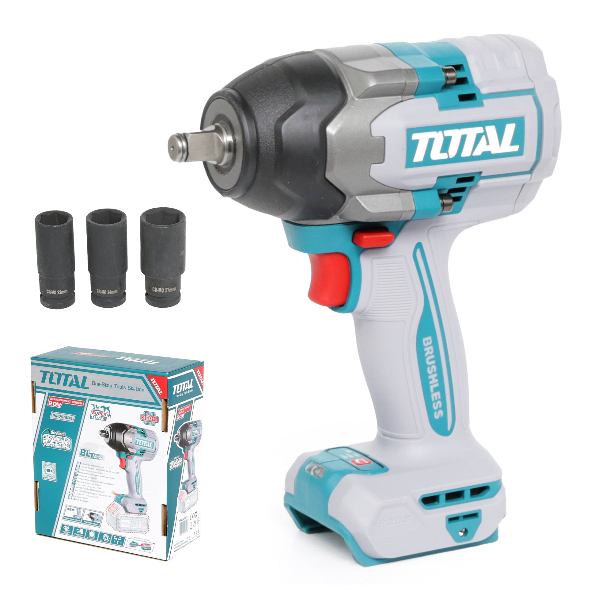 Total Li-Ion 20V Impact Wrench (Battery Not Included) - TIWLI20851