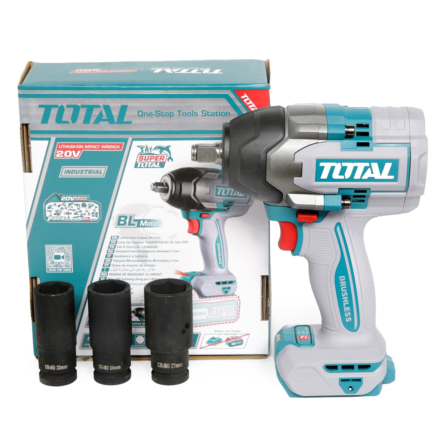 Total Li-Ion 20V Impact Wrench (Battery Not Included) - TIWLI20851