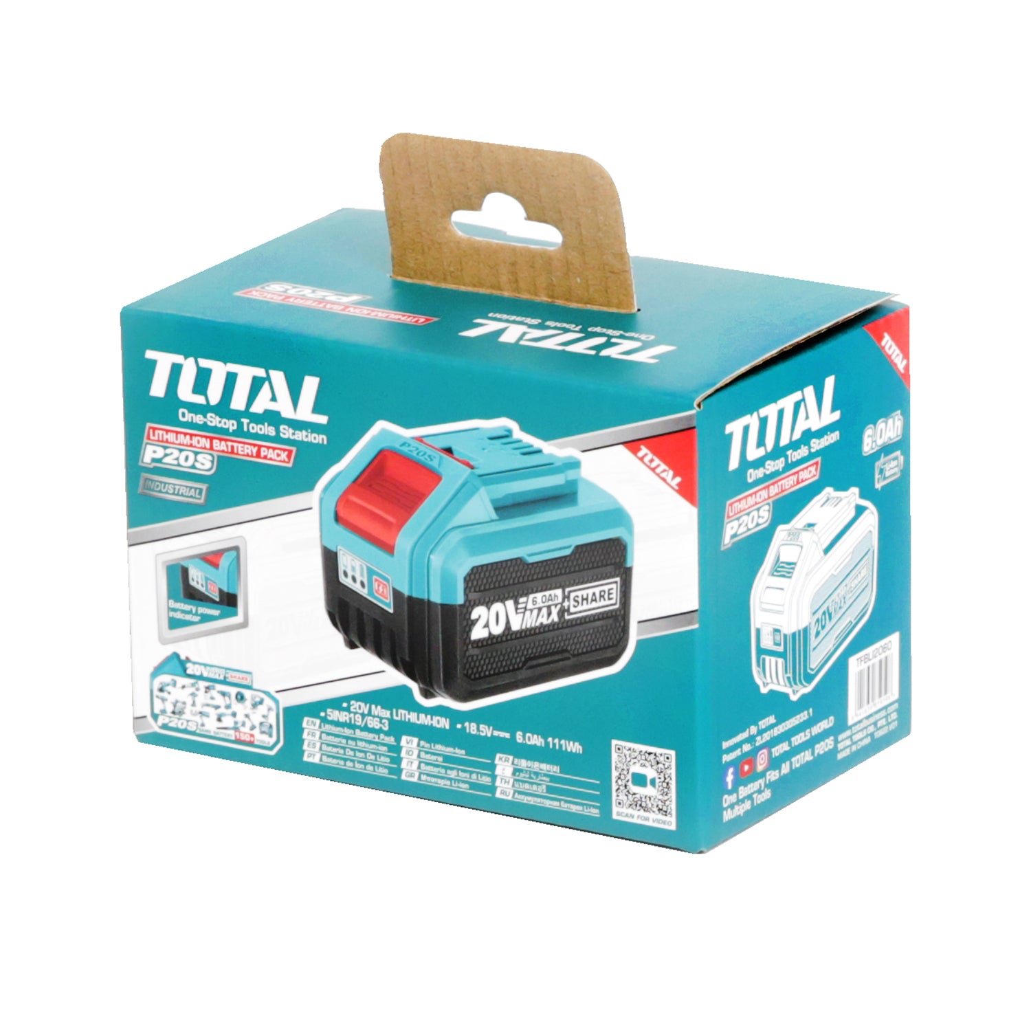 Total Li-Ion 20V 6.0Ah Battery Pack - TFBLI2060