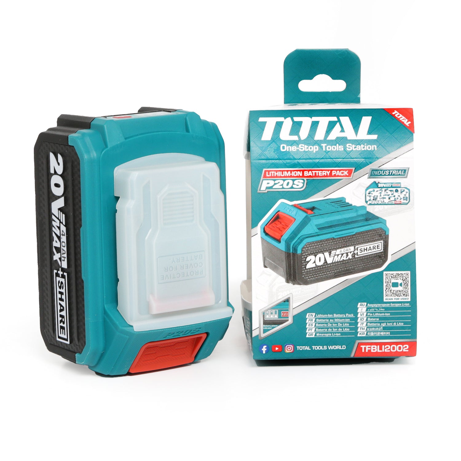 Total Li-Ion 20V 4.0Ah Battery Pack - TFBLI2002