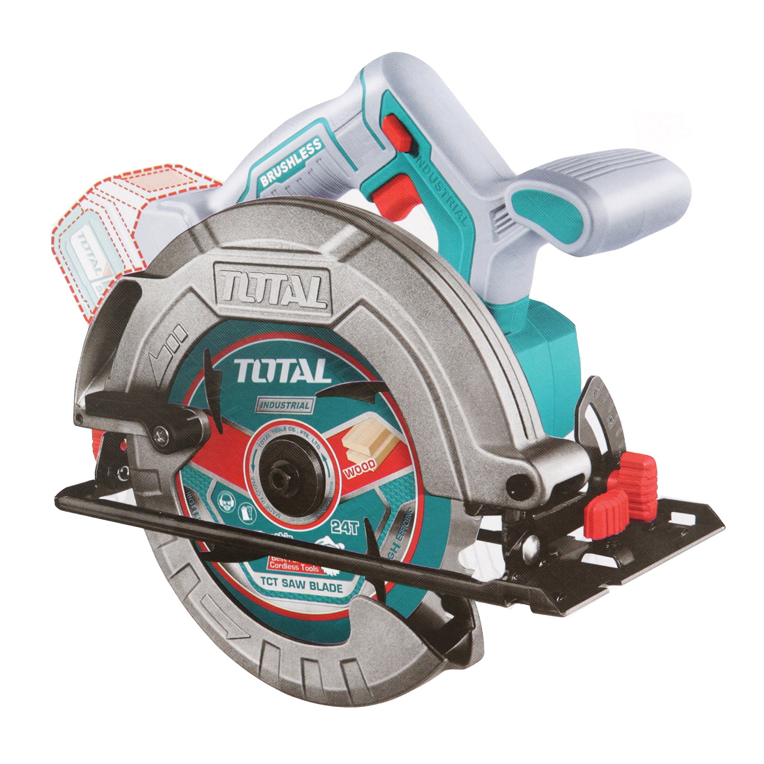 Total Li-Ion 20V Circular Saw 185mm (Battery Not Included) - TSLI1851