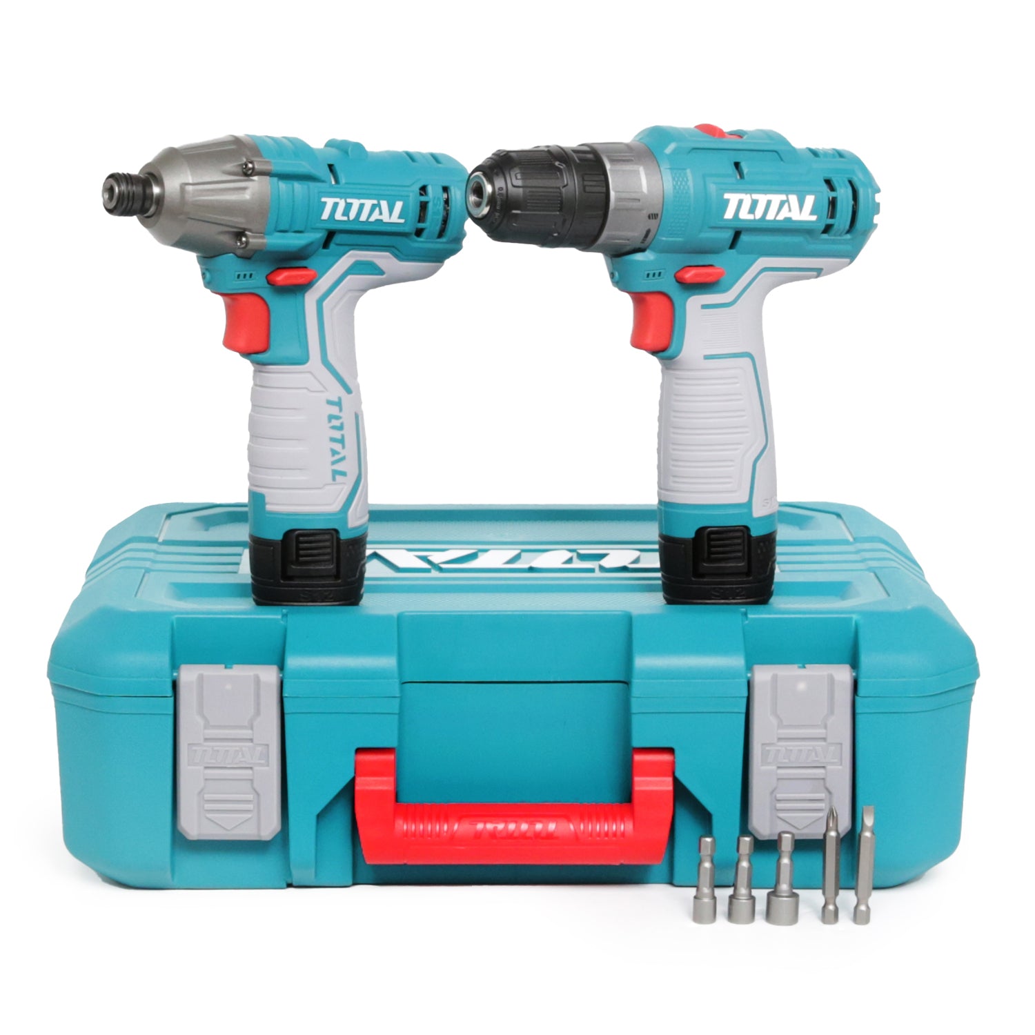 Total Li-Ion 12V Cordless 2 Pcs Combo Kit (with 2 x Batteries) - TOSLI240586E