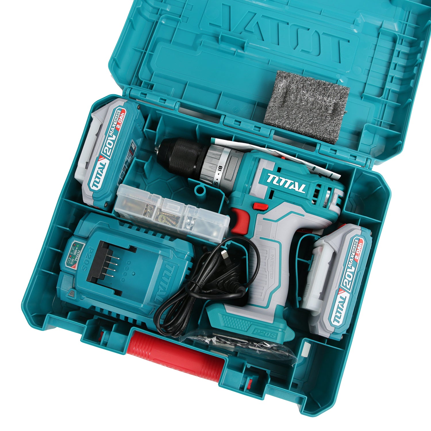 Total Li-Ion 20V Impact Drill (with 2 x Batteries & Charger) - TIDLI201452E