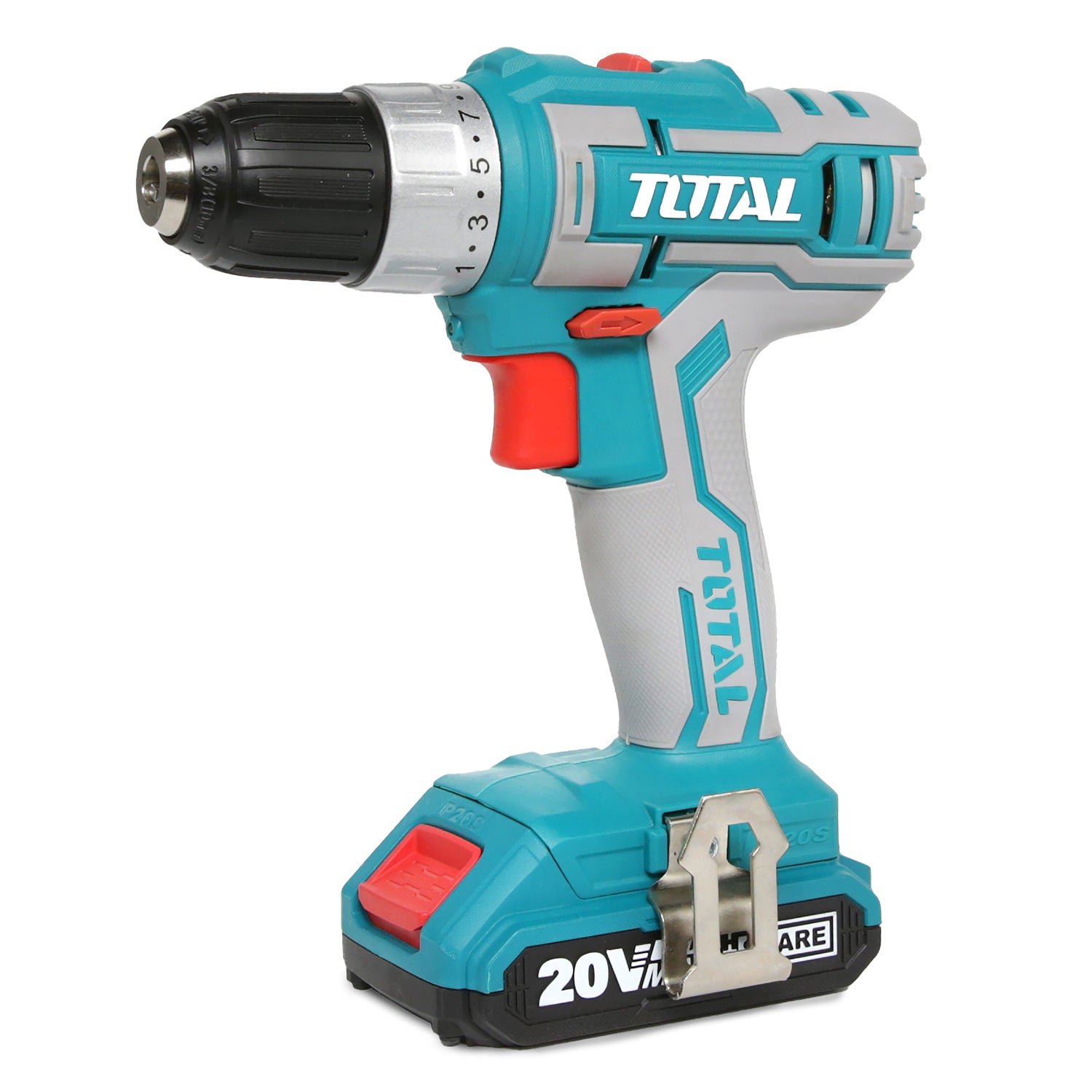 Total Li-Ion 20V Cordless Drill (with 2 x Batteries & Charger) - TDLI2002