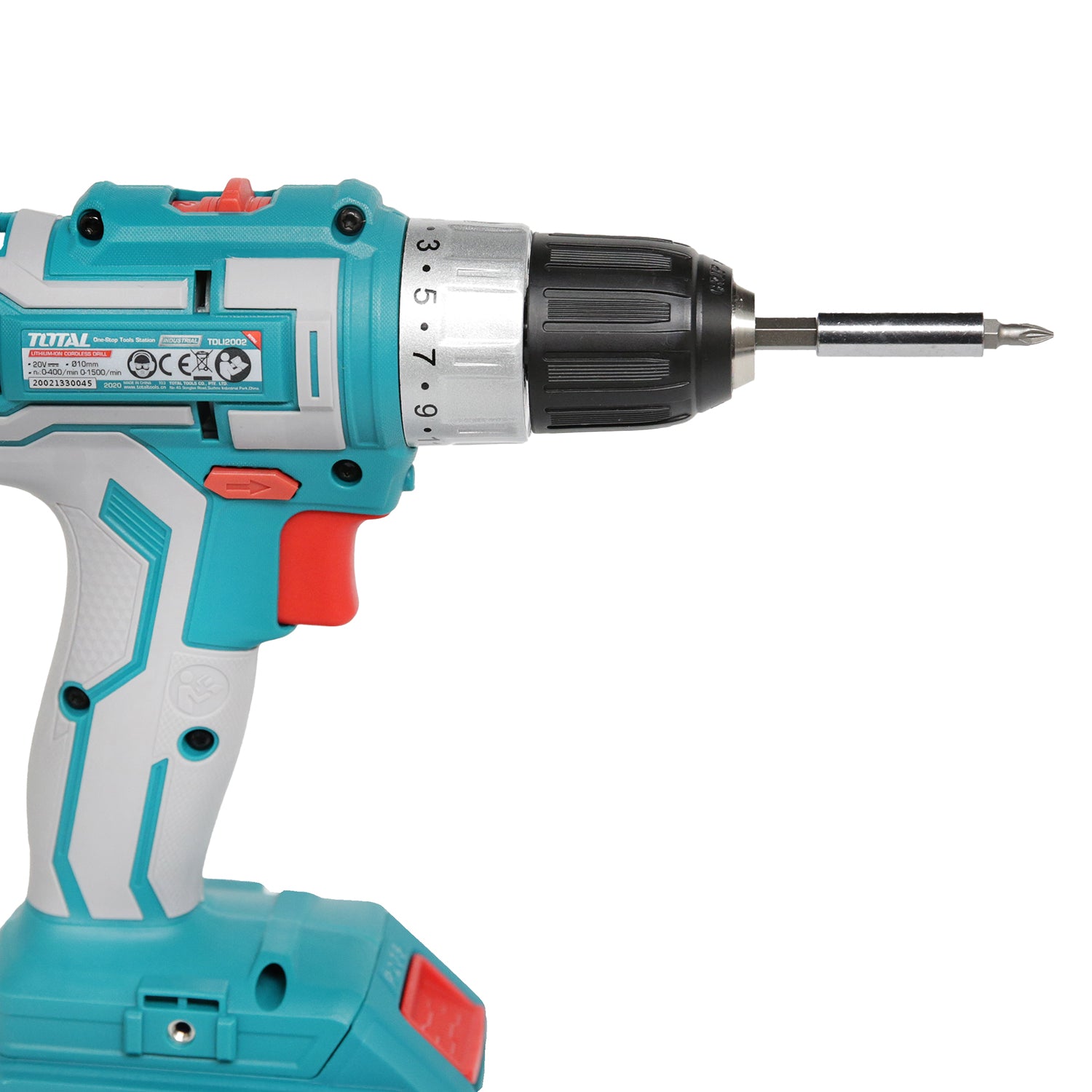 Total Li-Ion 20V Cordless Drill (with 2 x Batteries & Charger) - TDLI2002