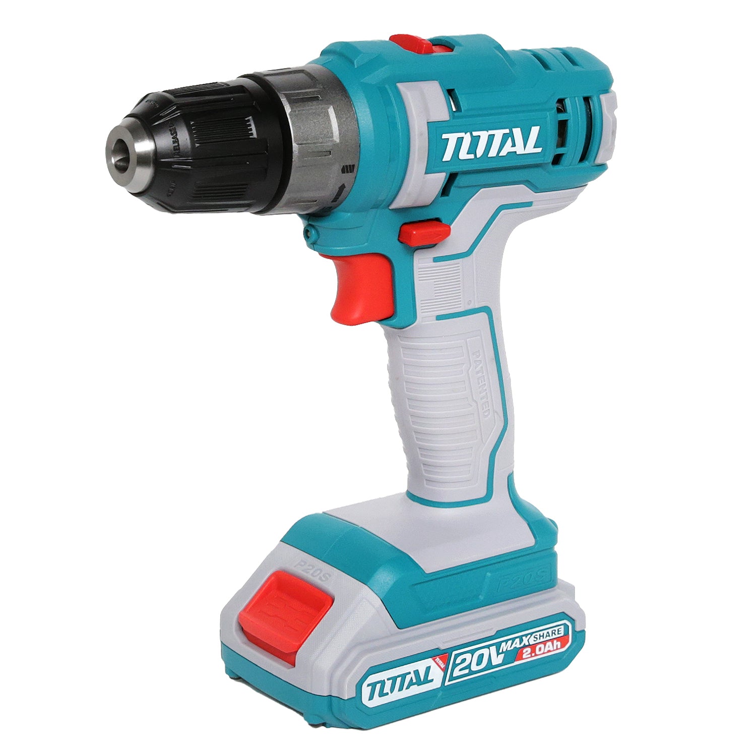 Total Li-Ion 20V Cordless Drill (with 2 x Batteries & Charger) - TDLI200528E