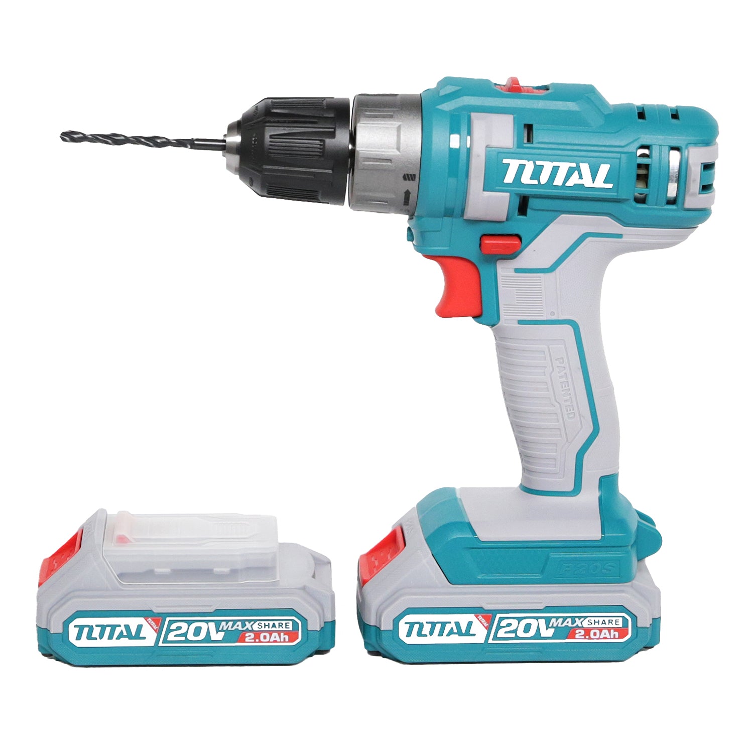 Total Li-Ion 20V Cordless Drill (with 2 x Batteries & Charger) - TDLI200528E