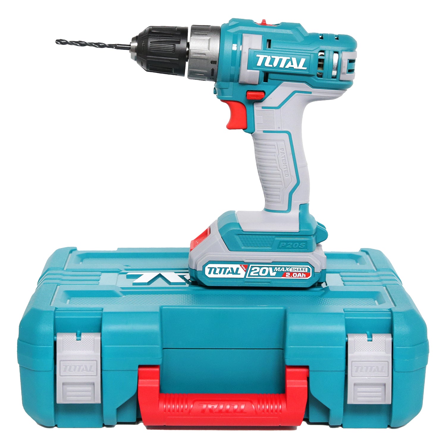 Total Li-Ion 20V Cordless Drill (with 2 x Batteries & Charger) - TDLI200528E