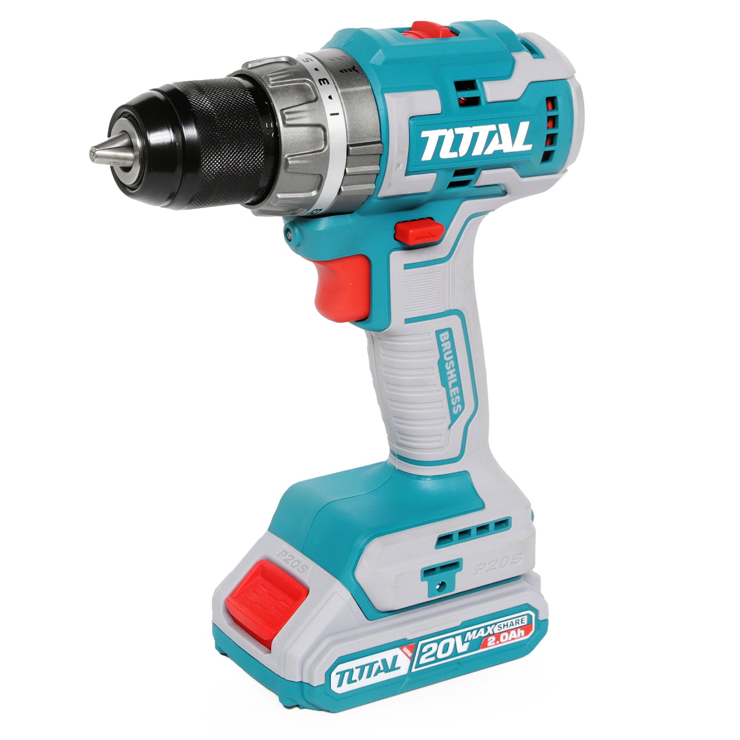 Total Li-Ion 20V Brushless Impact Drill (with 2 x Batteries & Charger) - TIDLI20605