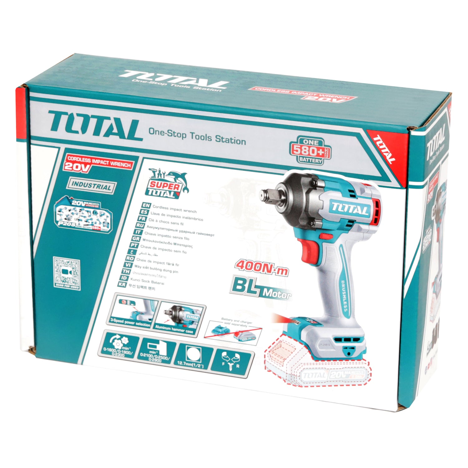 Total Li-Ion 20V Impact Wrench (Battery Not Included) - TIWLI20401